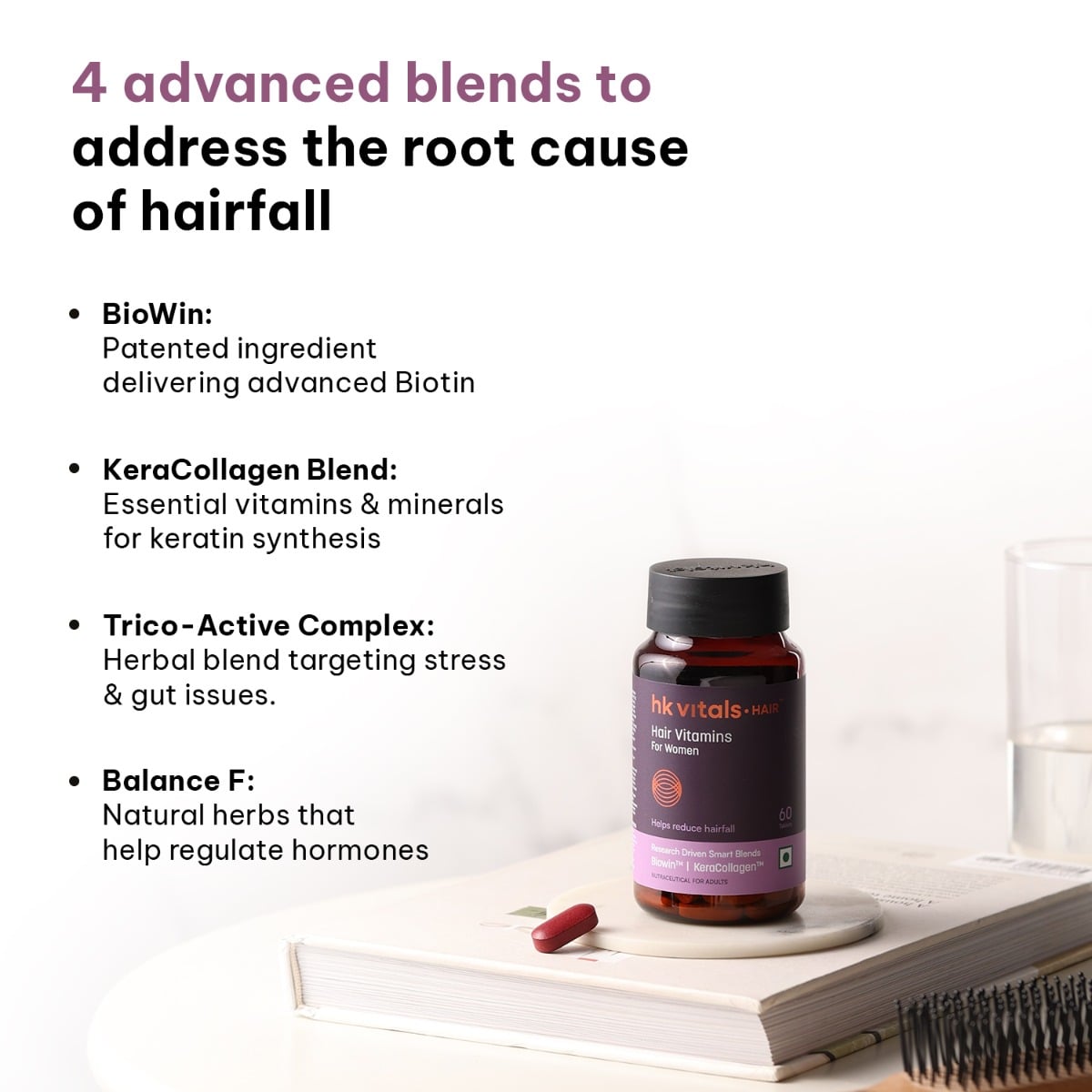 HK Vitals Hair Vitamins for Women (60 Tablets) With Biowin ...