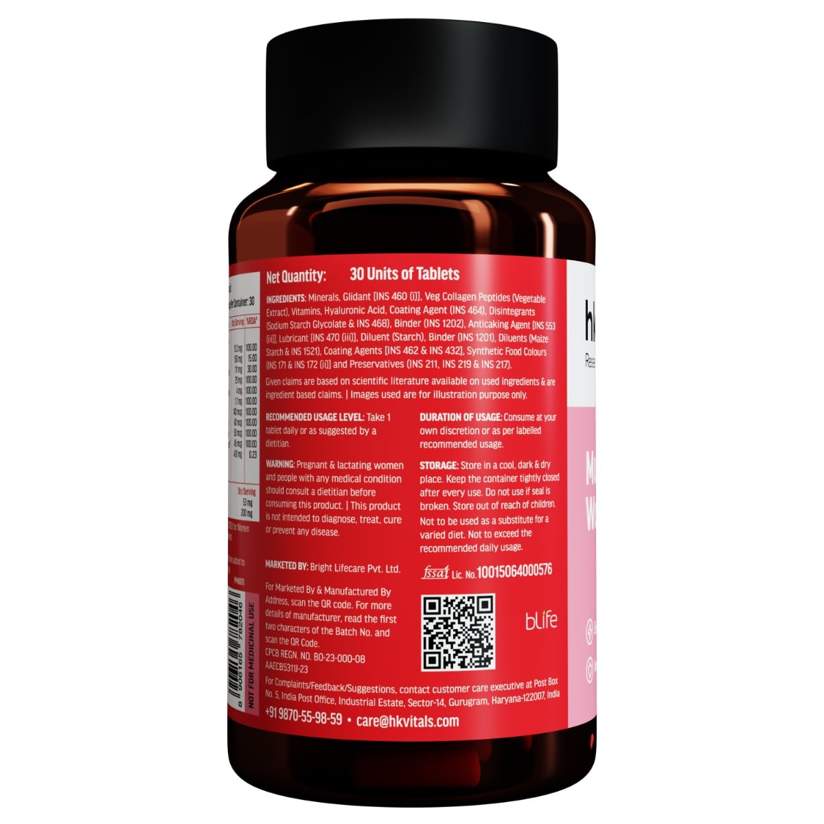 HK Vitals Hair Vitamins for Women (60 Tablets) With Biowin ...