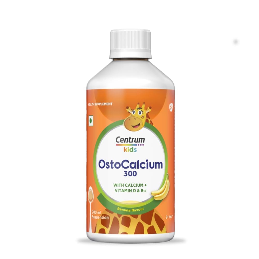 Centrum OstoCalcium 300 Suspension (200 ml) | Vit D & Calcium to support Growth, Strong Bones & Teeth | India's Leading Calcium Supplement-image-14