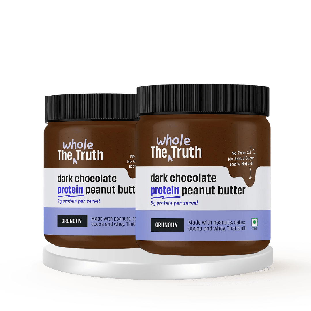The Whole Truth No Added Sugar Dark Chocolate Protein Peanut Butter 325g with 9g Protein per serve Crunchy | Pack of 2-picture-21
