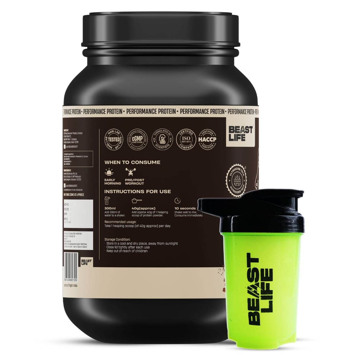BeastLife Performance Yeast Protein Powder | 25g Protein | Chocolate ...
