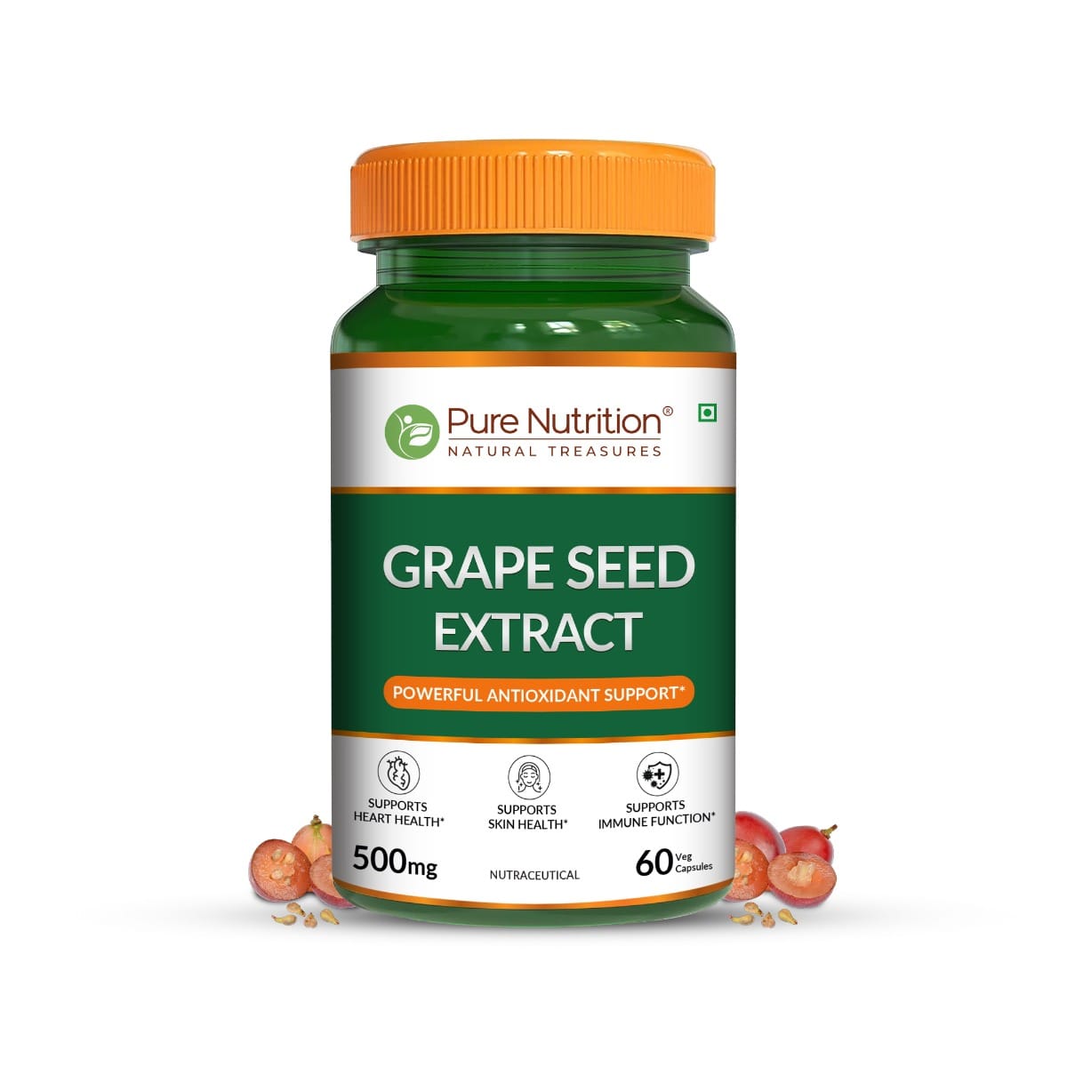 Pure Nutrition Grape Seed Extract 500mg – 60 Capsules | Antioxidant Support Formula-image-2