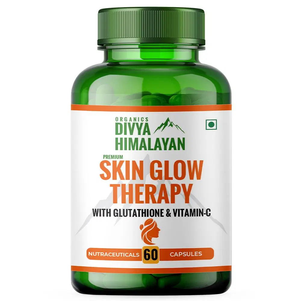 Divya Himalayan Skin Glow Therapy Glutathione 1000mg | 60 Capsules | Glowing skin | Reduce Pigmentation