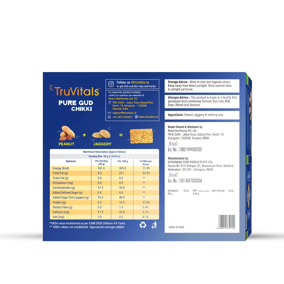 Truvitals Pure Gud Chikki- Pack of 2