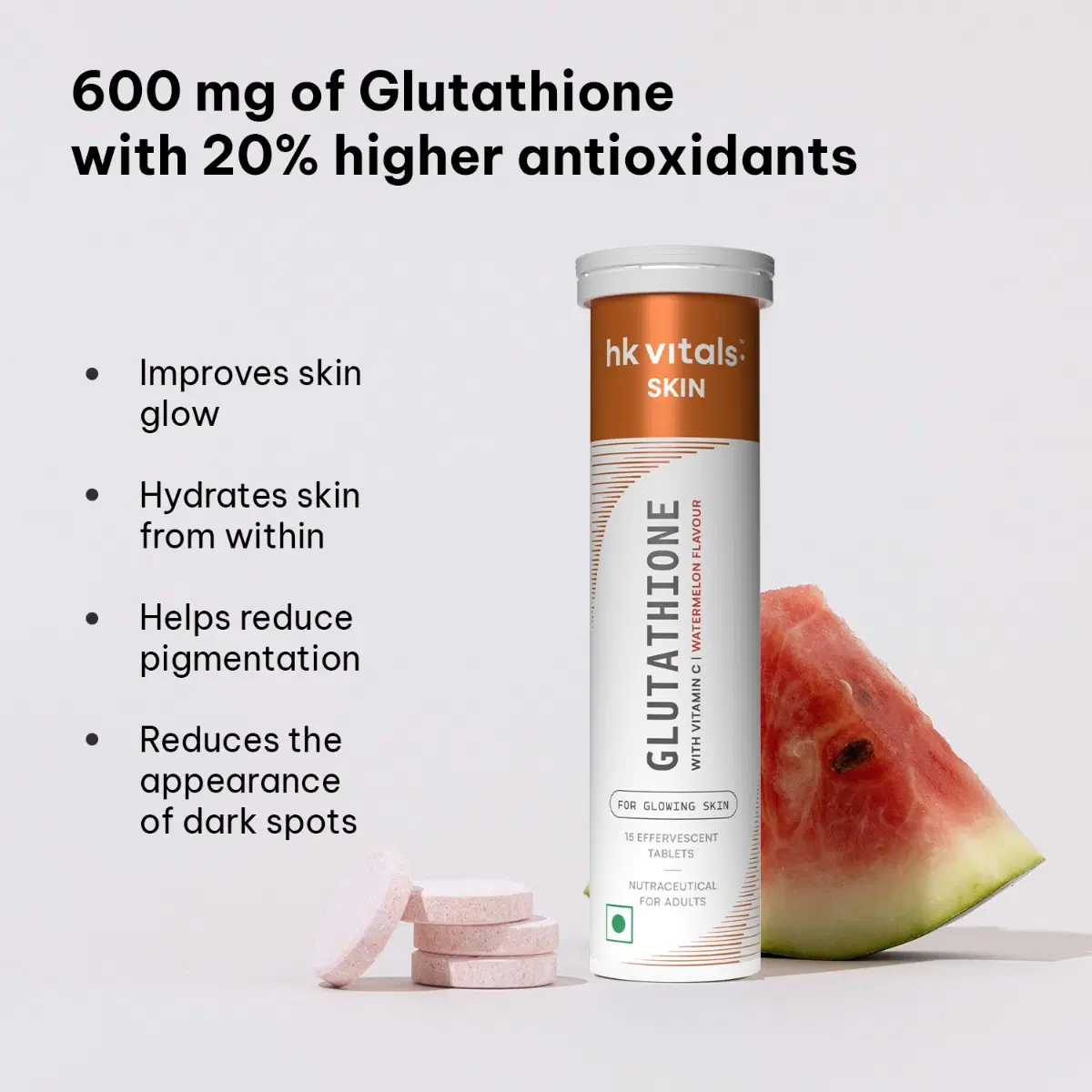 hk vitals glutathione effervescent with vitamin c Buy Tablet - Orange Flavour Online at Best Price Store in a cool hk vitals Glutathione Skin Glow