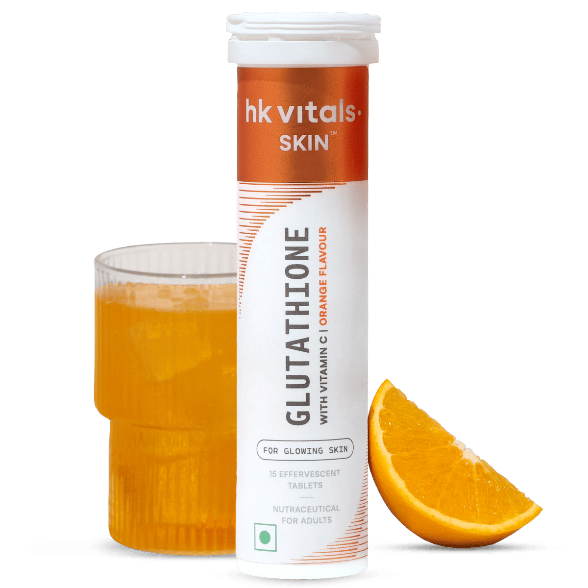 glutathione skin glow HK VITALS (Orange, 15 Effervescent Tablets) | L-Glutathione Tablets with Vitamin C & E STRENGTH:10 MG Buy HK Vitals Glutathione GM-Skincare