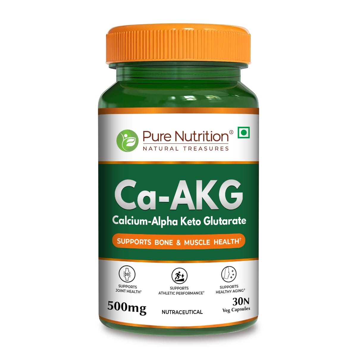 Pure Nutrition Ca-AKG - (500mg) - 30 Veg Capsules | Calcium Alpha-Ketoglutarate Supplements For Cellular Energy & Joint Health | Support Healthy Aging, Athletic Performance & Muscle Recovery-image-24