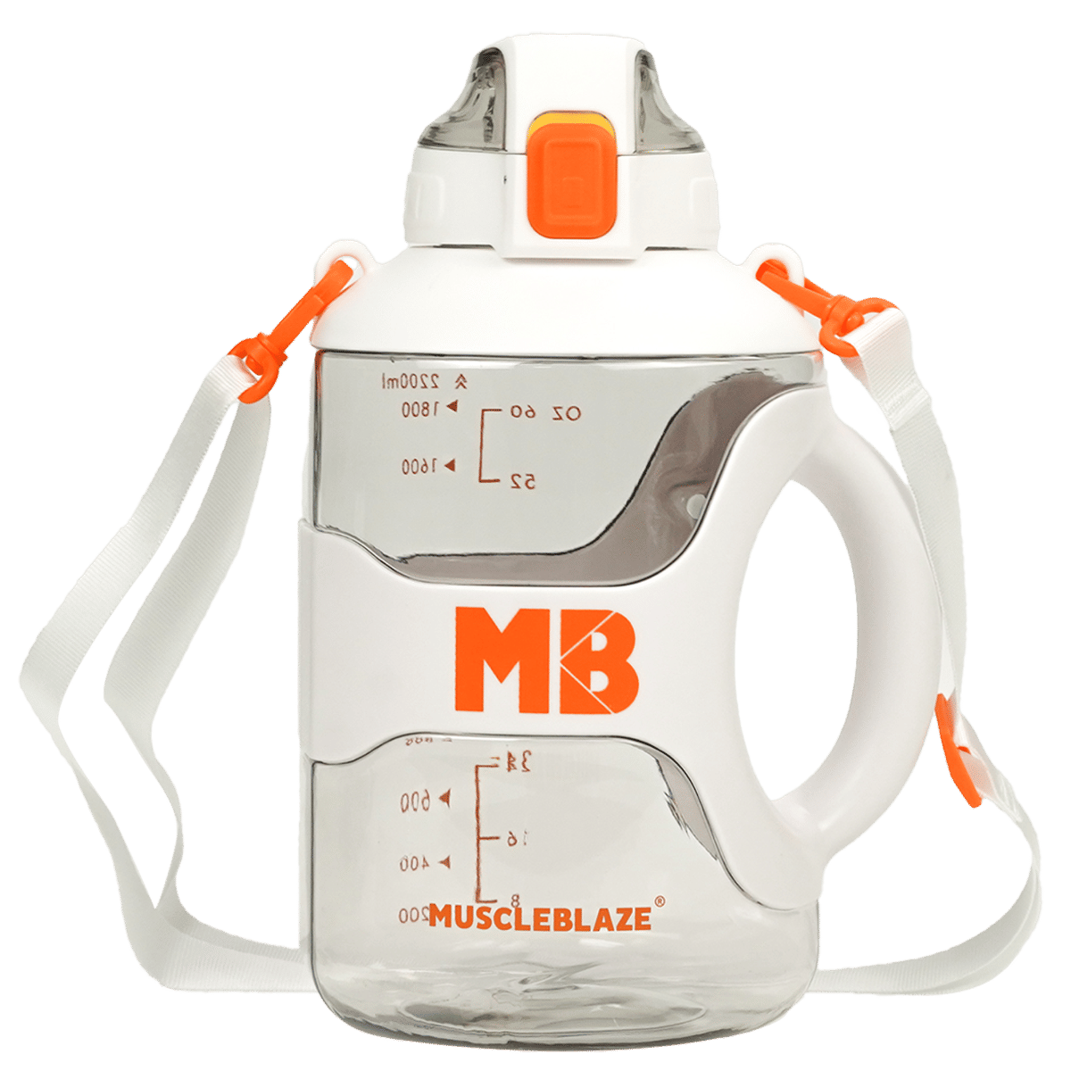MuscleBlaze Gym Gallon Water Bottle (White, 2.2L) | Leakproof & BPA-Free | Athlete-Safe Build-picture-16
