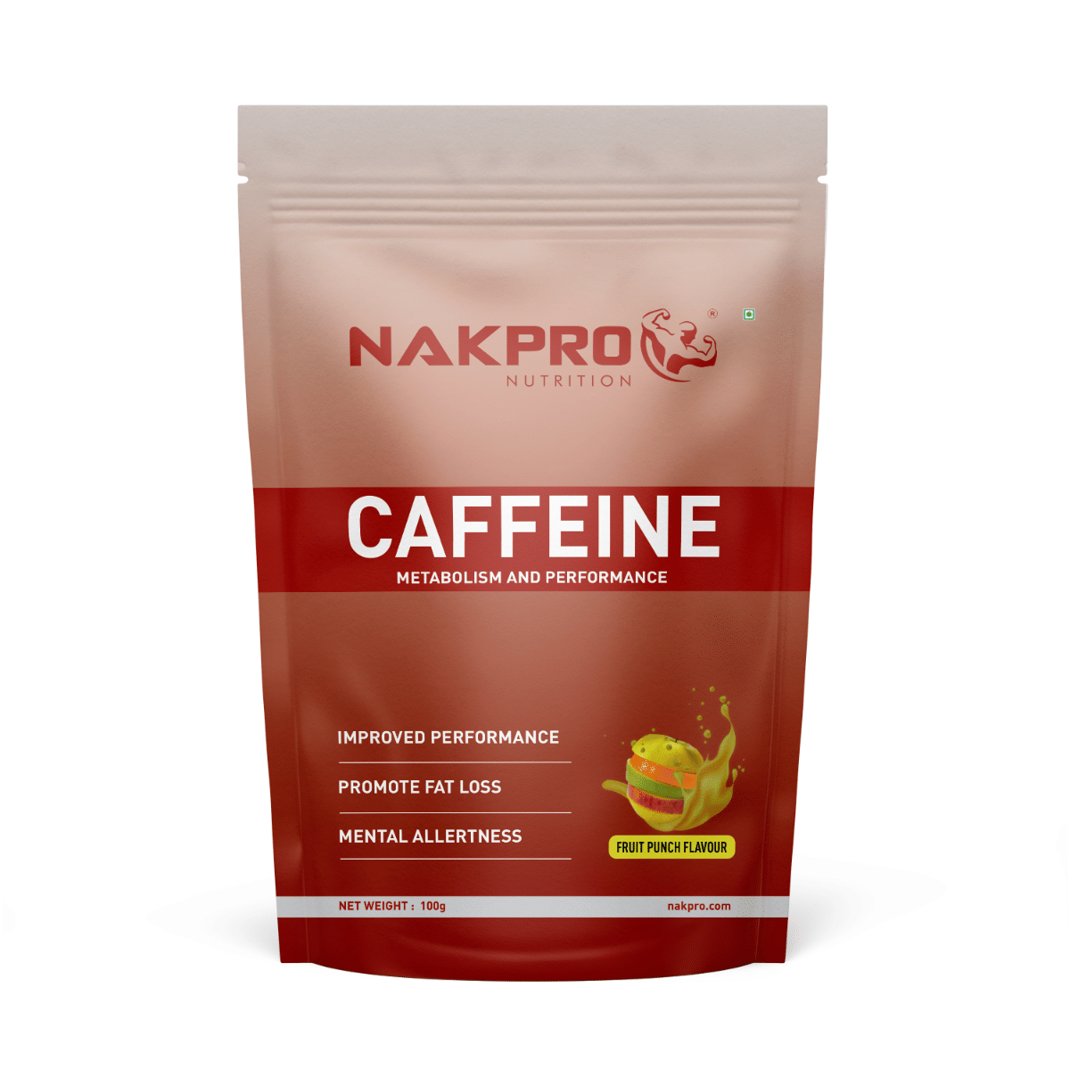 NAKPRO Caffeine Pre Workout Energy Supplement Powder for Men, Women ...