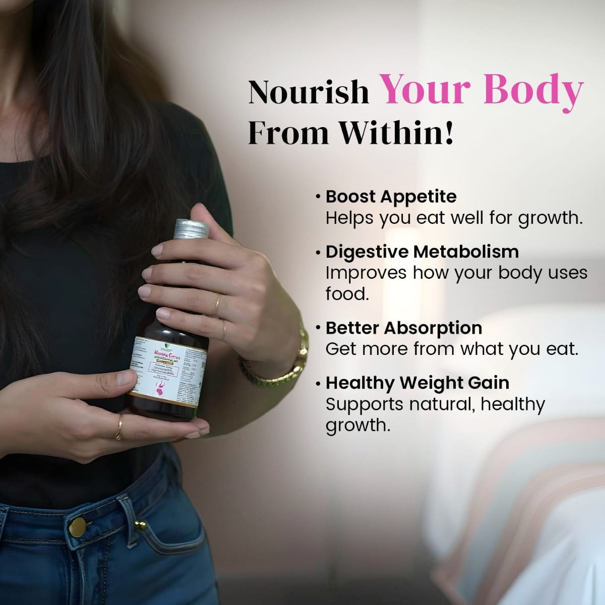 HealthBest Healthy Curves Weight Gain Syrup for Women & Girls