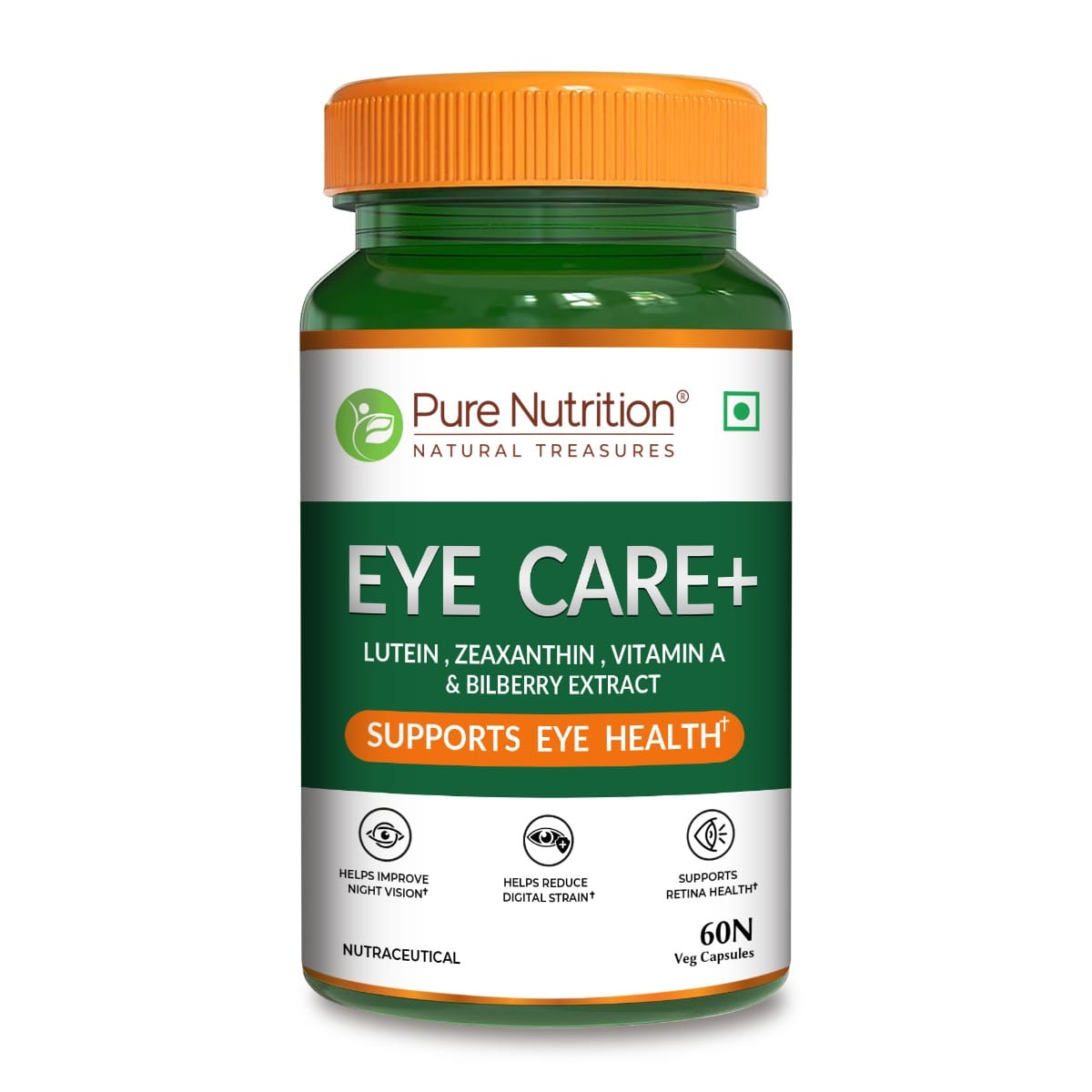 Pure Nutrition Eye Care+ 60 Veg Capsules with Lutein, Zeaxanthin, Vitamin A & Bilberry Extract | Support Retina Health | Improve Night Vision, Blue Light & Digital Guard-image-13