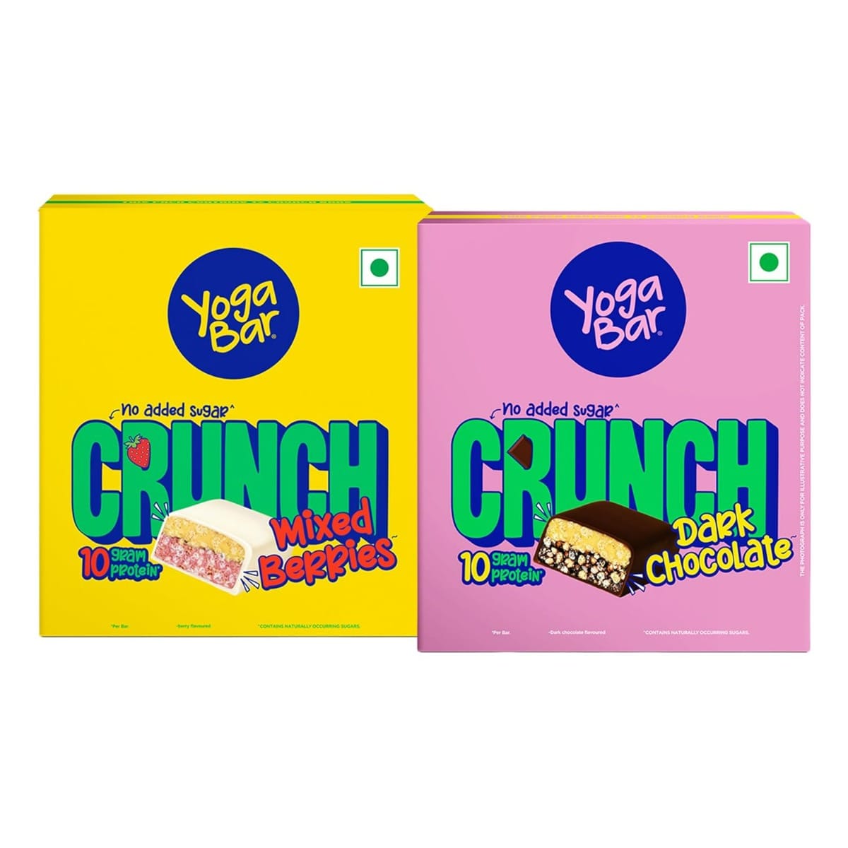Yogabar Crunch Bar Combo Pack |Dark Chocolate & Mixed Berries | 10g Protein Bar |Pack of 24 Bars | No Added Sugar | Crunchy Bar with Almonds & Peanuts | Healthy Snacking-picture-22