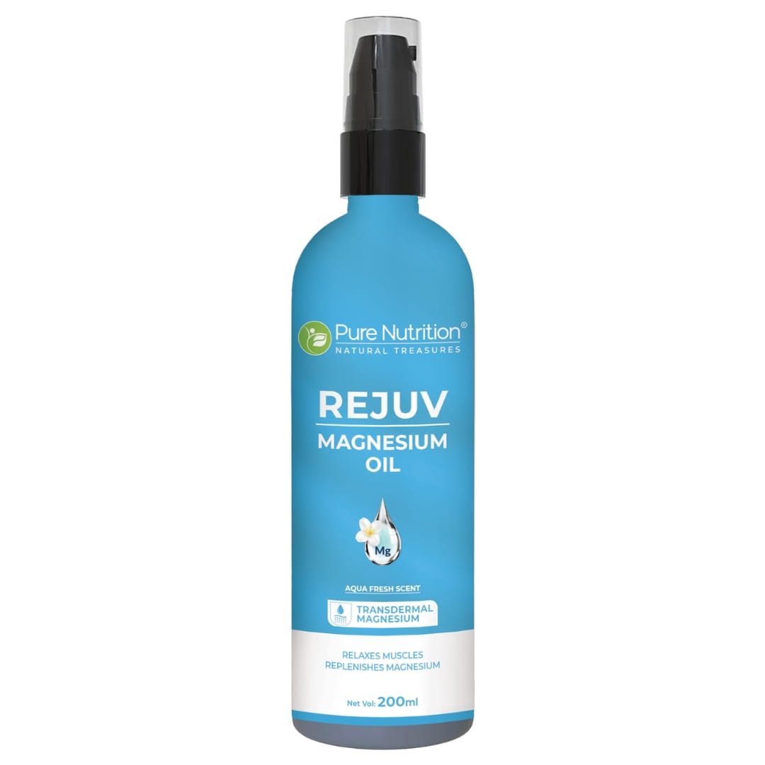Pure Nutrition Rejuvenate Magnesium Oil Spray - 200ml | Aqua fresh with Aloe vera,Jasmine,Tea tree and Pepper mint oil | Heals with refreshing muscle support.-picture-20