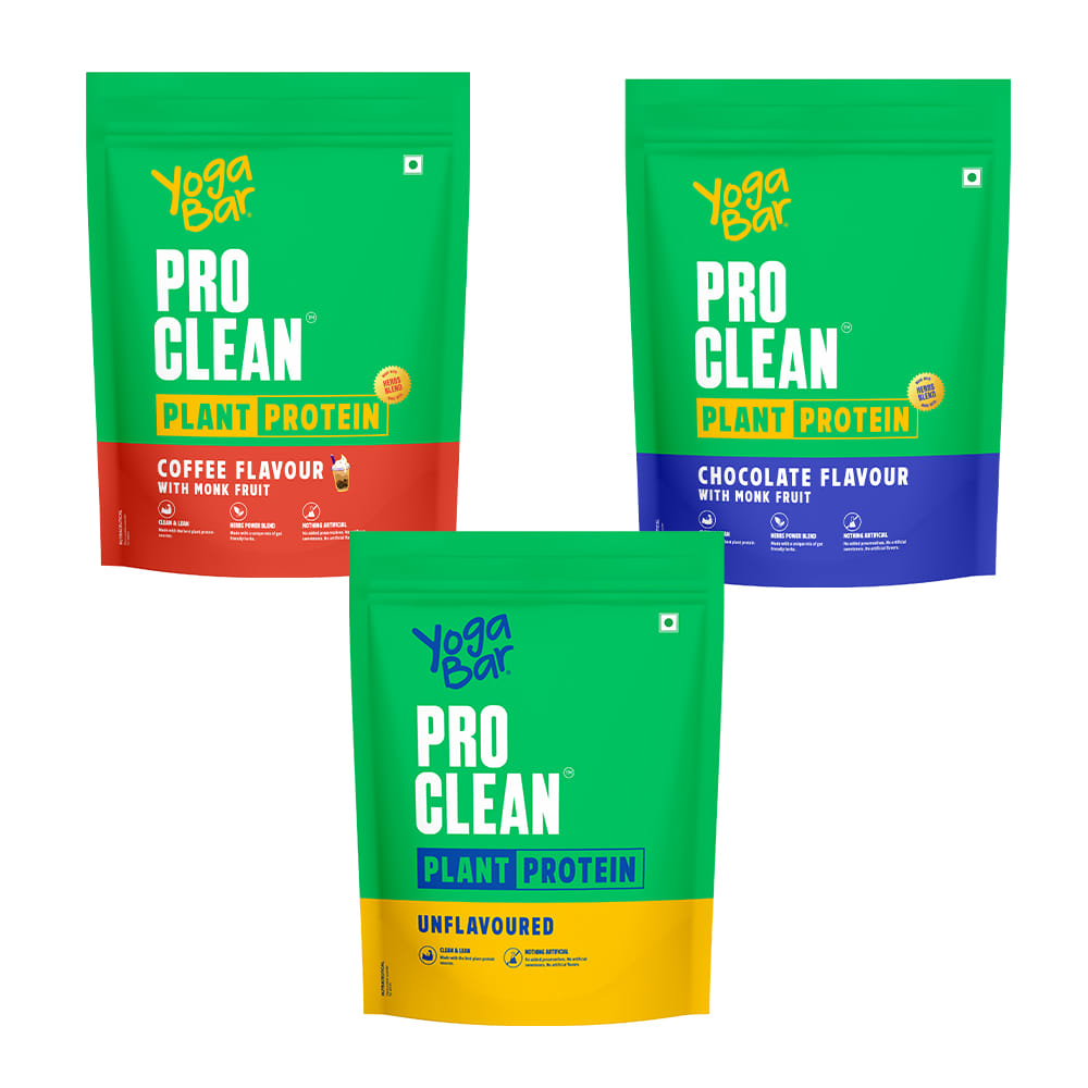 Yogabar Pro Clean Plant Protein Powder |25g Protein per Serving|Clean & Natural Blend |500g Pack of 3|Plain , Chocolate & Coffee Flavours | Variety pack-image-35