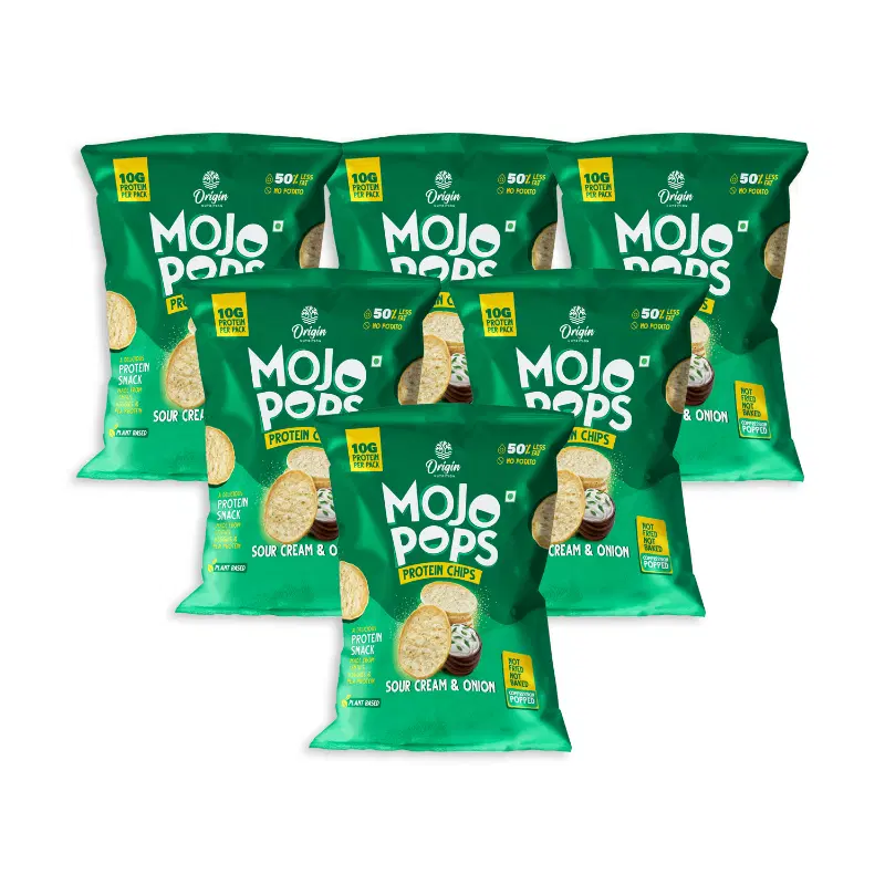 Origin Nutrition Mojo Pops Plant Based Protein Chips Sour Cream & Onion ...