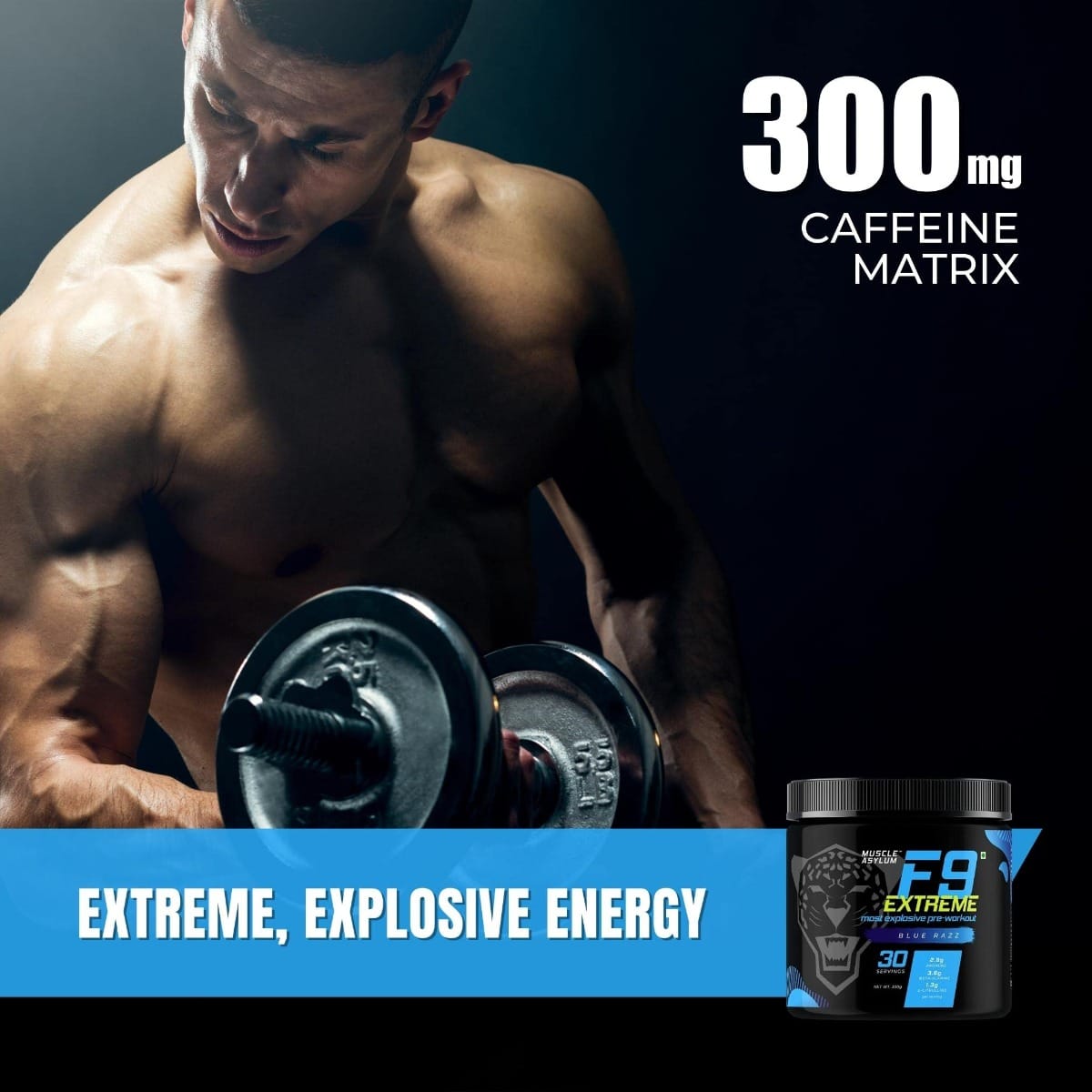 Muscle Asylum F9 Extreme Pre-Workout Energy Supplement | High Caffeine ...