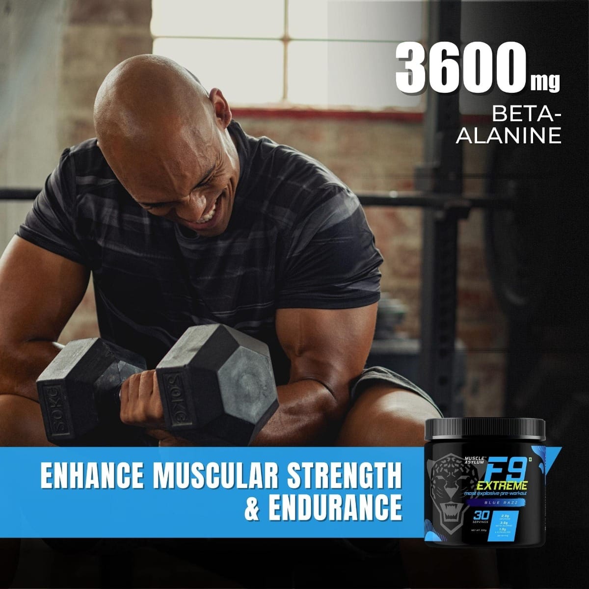 Muscle Asylum F9 Extreme Pre-Workout Energy Supplement | High Caffeine ...