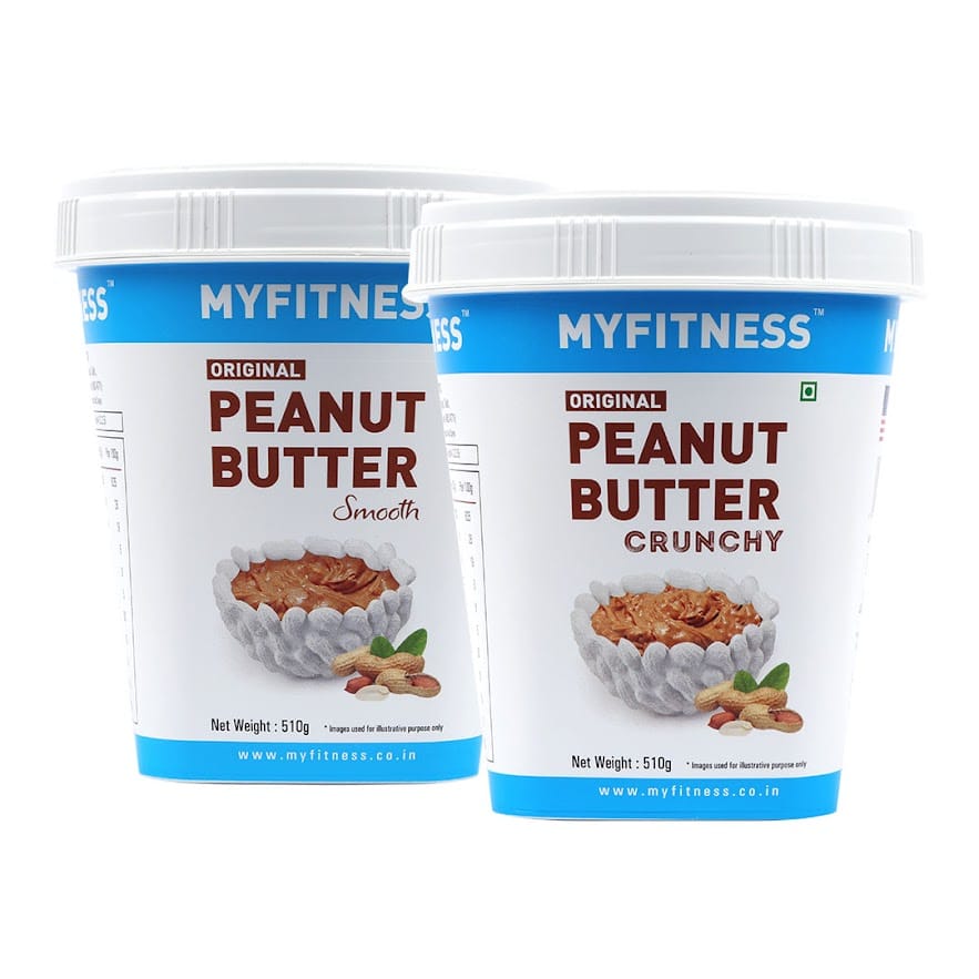 MYFITNESS Original Peanut Butter Smooth 510gm and Original Peanut Butter Crunchy 510gm Combo | 21g Protein to Boost Energy | Tasty & Healthy Nut Butter Spread | Vegan Zero Trans Fat | Smooth Creamy Peanut Butter-picture-27