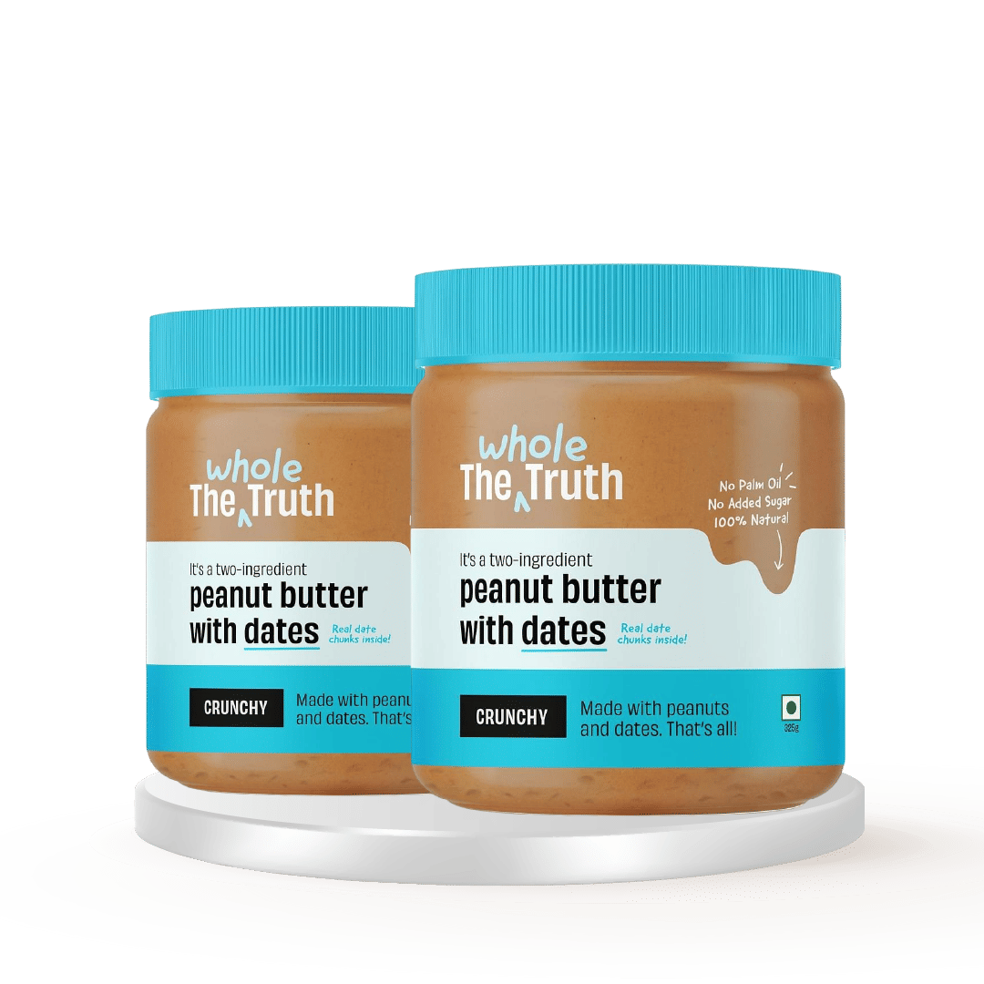 The Whole Truth Peanut Butter With Dates (Sweetened) | 325 g | Crunchy | No Added Sugar | No Artificial Sweeteners | No Palm Oil | Vegan | Gluten Free | No Preservatives | 100% Natural | Pack of 2-picture-25