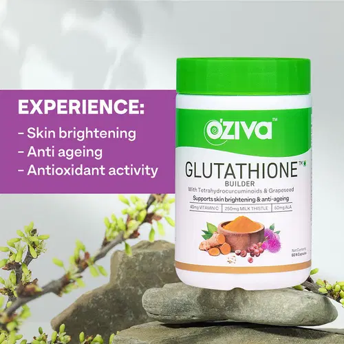 glutathione oziva Oziva Plant Based Glutathione Builder, 60 Capsules