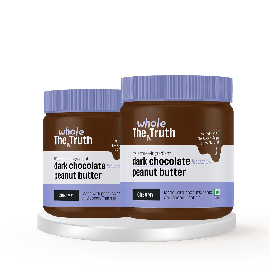 The Whole Truth Dark Chocolate Peanut Butter | 325 g | Creamy | No Added Sugar | No Artificial Sweeteners | Vegan | Gluten Free | No Preservatives | 100% Natural | Pack of 2-image-48