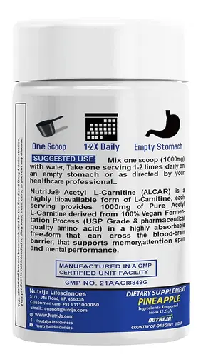 nutrija acetyl l carnitine Nutricost L-Carnitine Powder NOW Foods Acetyl-L Carnitine 500