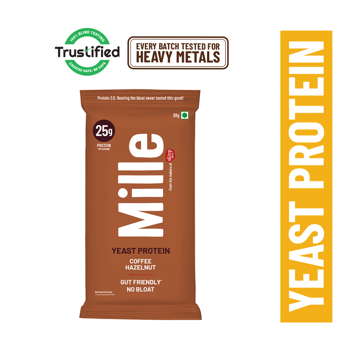 Mille Plant Protein | 25g Protein/Scoop | Coffee Hazelnut Trial Pack of 3 | Made with Fermented Yeast Protein | No Bloat Vegan Heat-Stable | Mixes into Any Dish | 38g Trial Pack x 3-picture-17