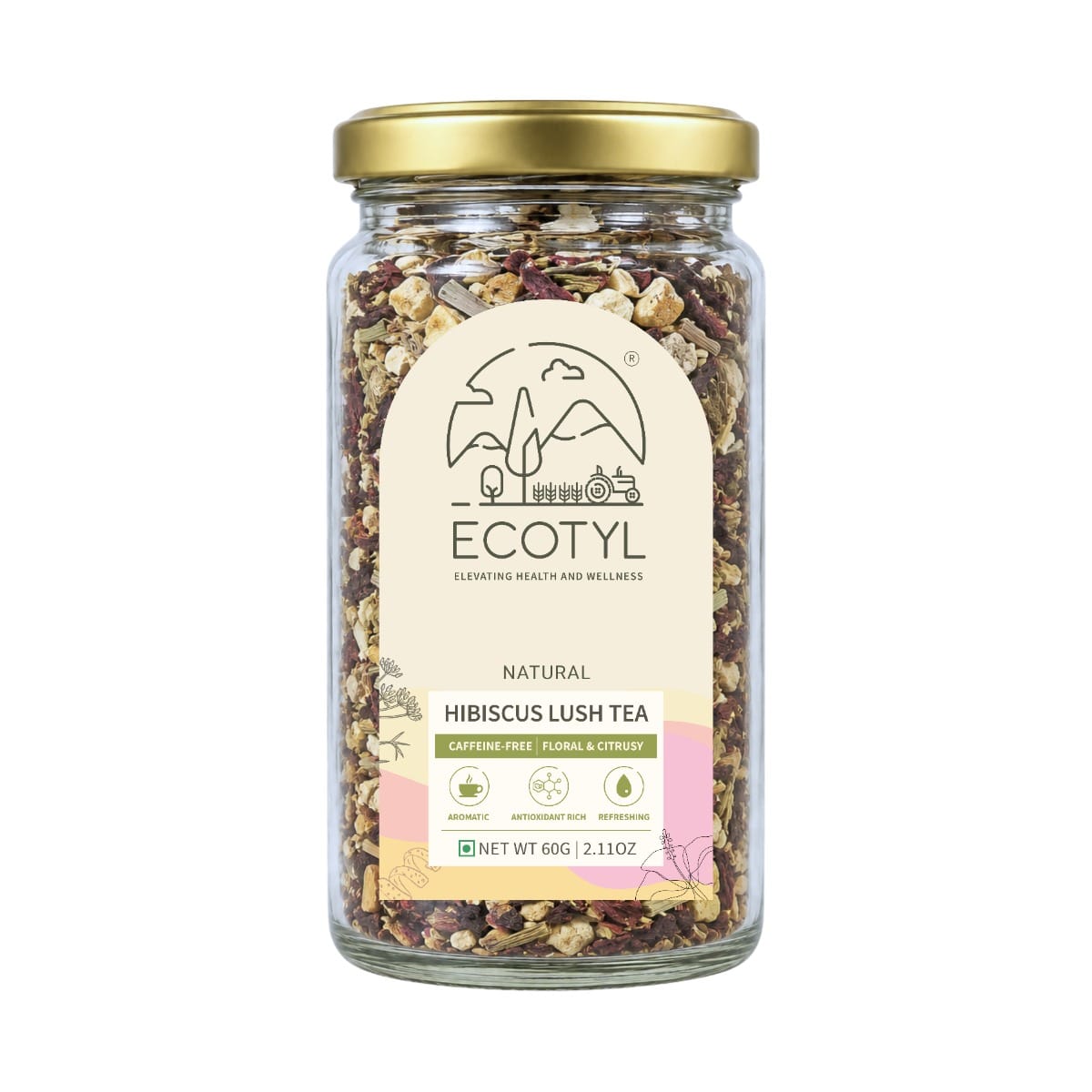 Ecotyl Hibiscus Lush Tea | Rich in Antioxidants | Herbal Tea | 60g-picture-24