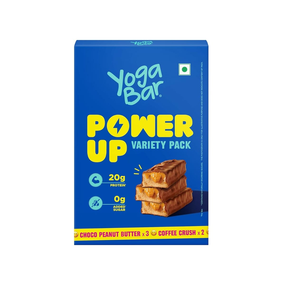 Yogabar Power Up Protein Bar Variety Pack |Pack of 5| High Protein Blend Whey Protein Concentrate, Isolate, Peanuts & Soy-image-33