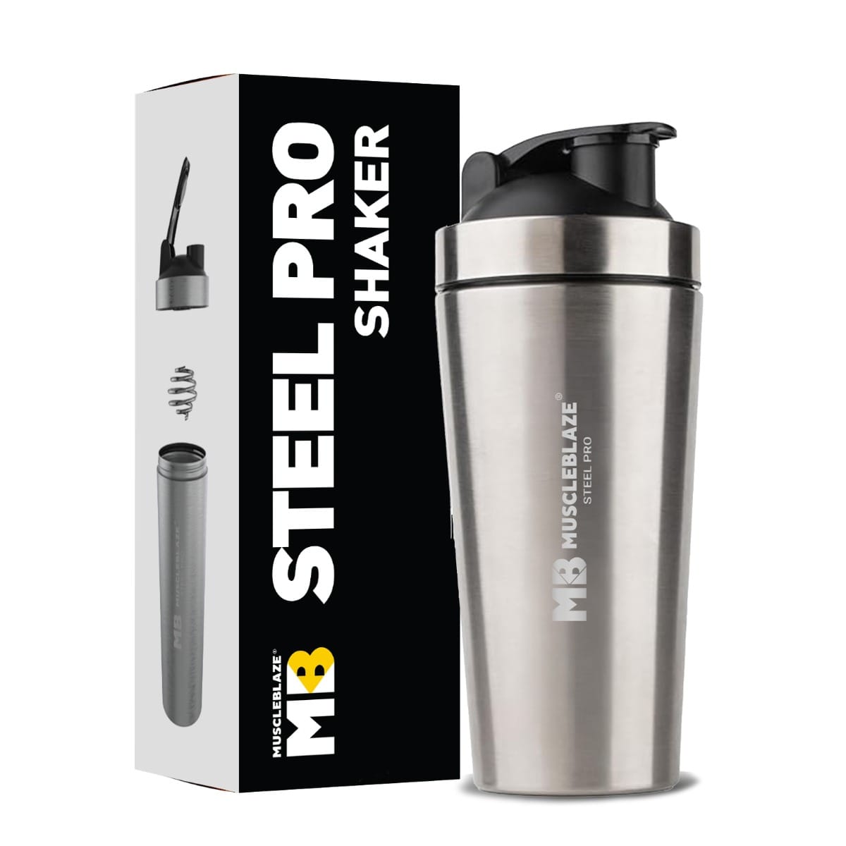 MuscleBlaze Stainless Steel Gym Shaker, (Silver, 700ml)-picture-10