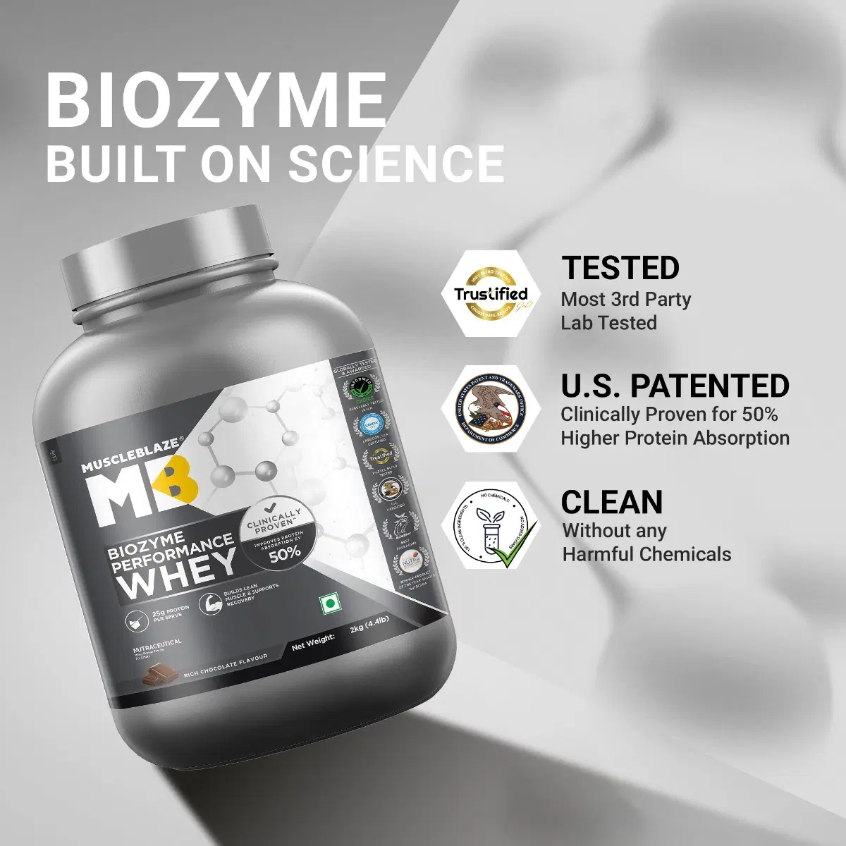 MuscleBlaze Biozyme Performance Whey 2kg Rich Chocolate - Image 10