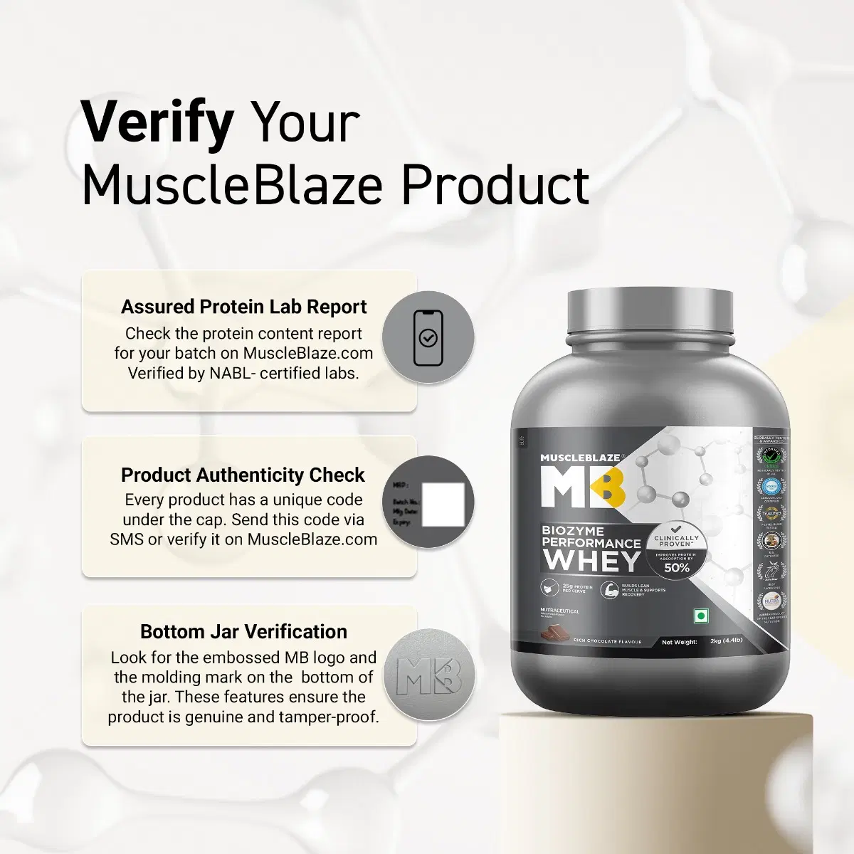 MuscleBlaze Biozyme Performance Whey 2kg Rich Chocolate - Image 13
