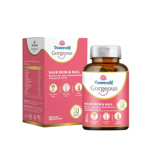 Vaamveda Biotin Keratin Glutathione Tablets Hair Skin Nails Supplement for Hair Growth Hair Skin Vitamins Supplements