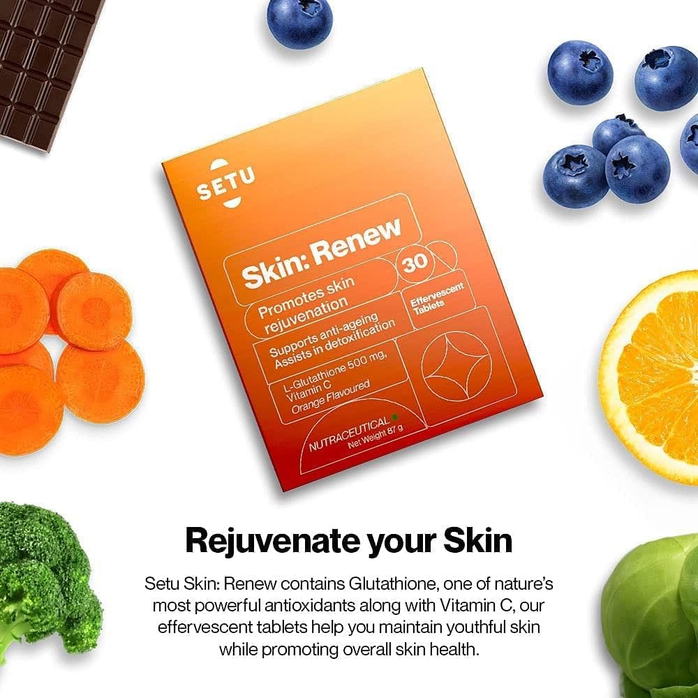 Setu Skin Youthful Collagen Powder | 30 Lemon Flavoured Sachets & Setu ...