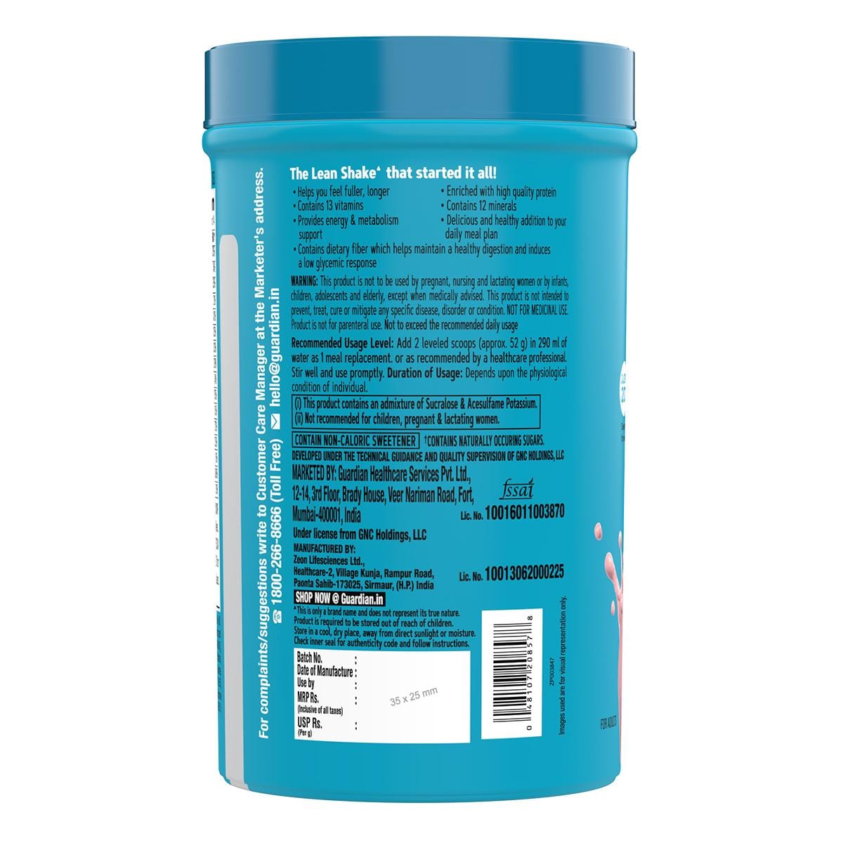 GNC Total Lean Shake 25 | Supports Weight-Loss Efforts | Helps Control ...