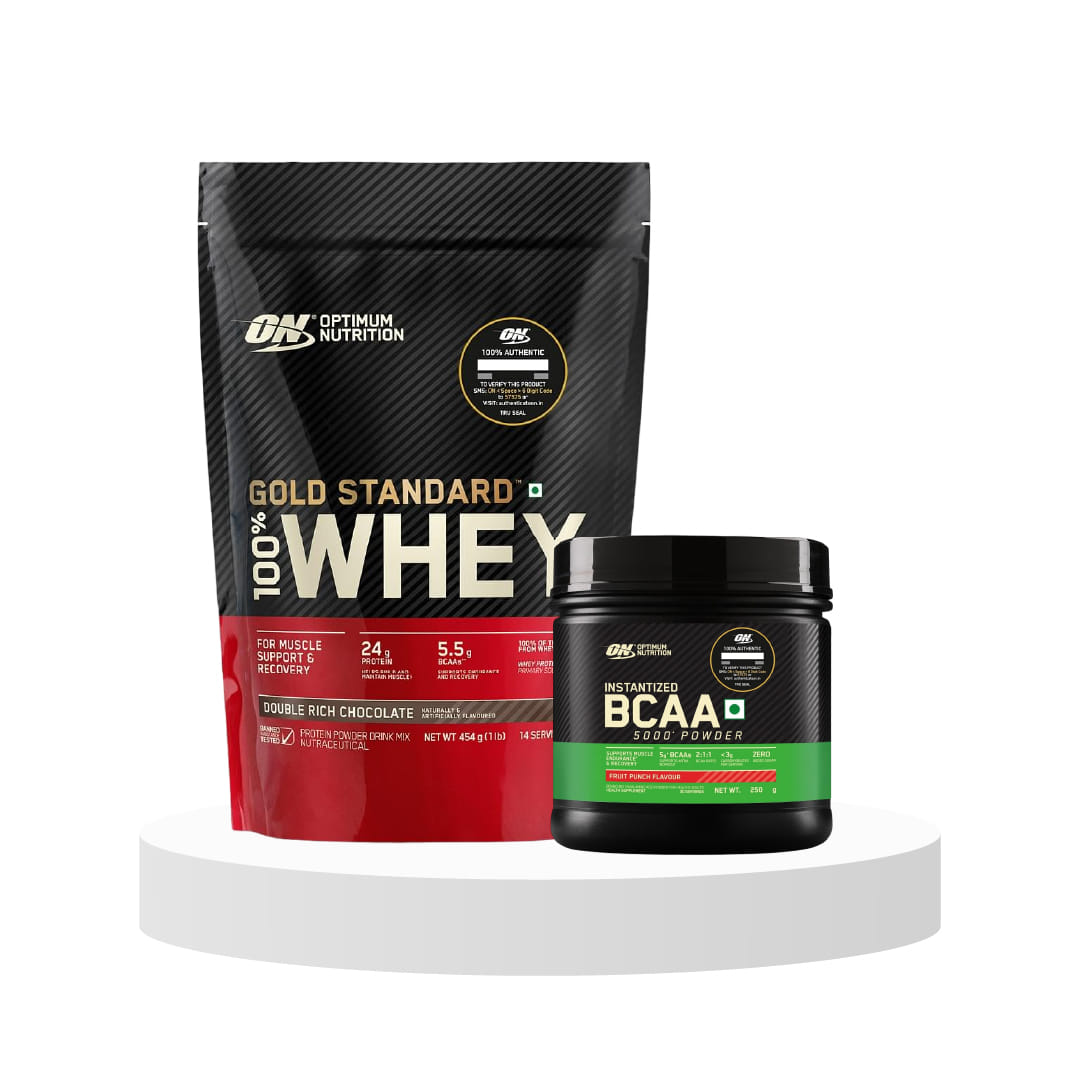 Optimum Nutrition BCAA, 5g BCAAs in 2:1:1 Ratio, (250gm, Fruit Punch) & Optimum Nutrition (ON) Gold Standard 100% Whey Protein Powder 1 lbs, 454 g (Double Rich Chocolate), for Muscle Support & Recovery, Vegetarian Primary Source Whey Isolate-image-25