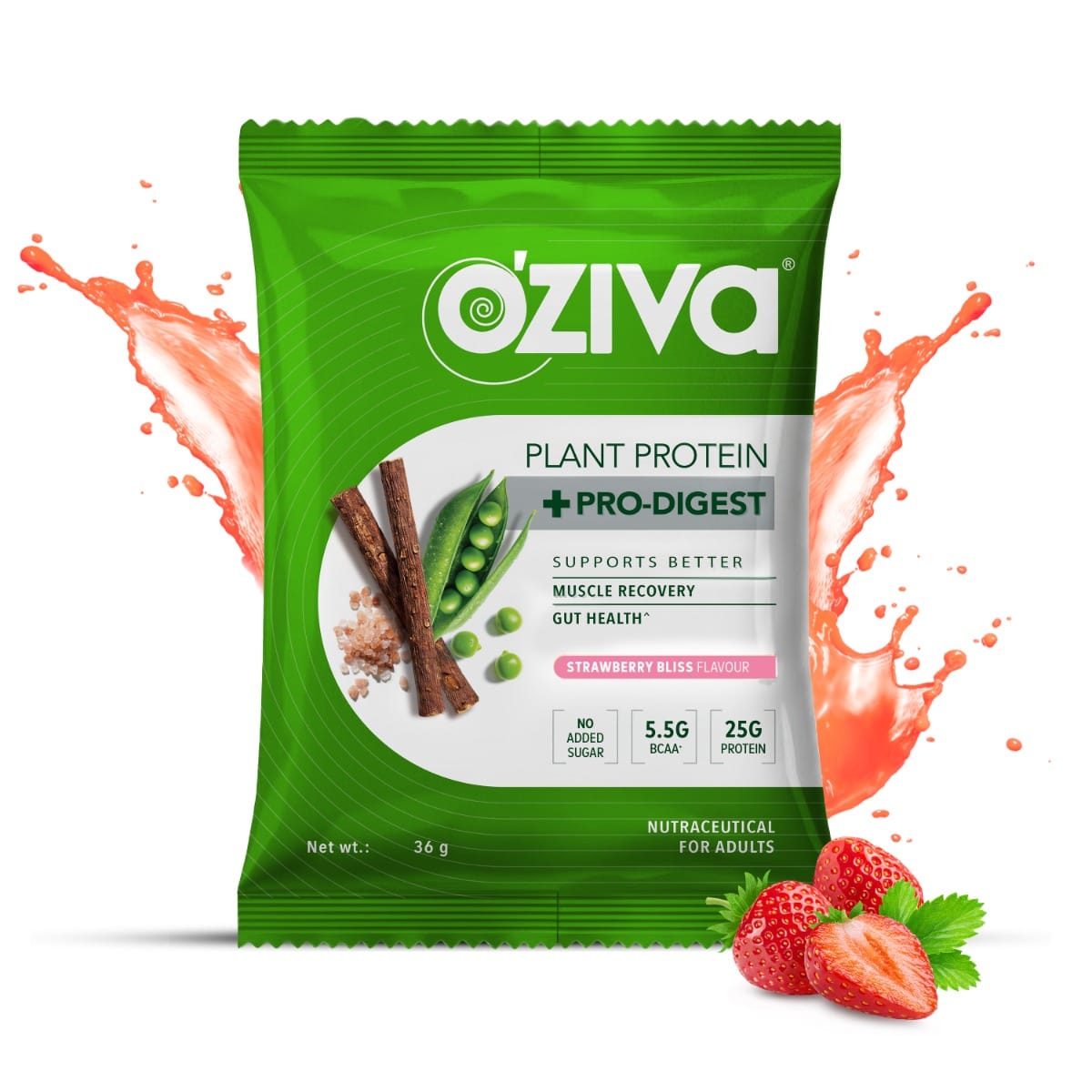 OZiva Plant Protein + Pro-Digest | 25g Protein | Supports Muscle Recovery | Assorted Flavours | 180g-image-10