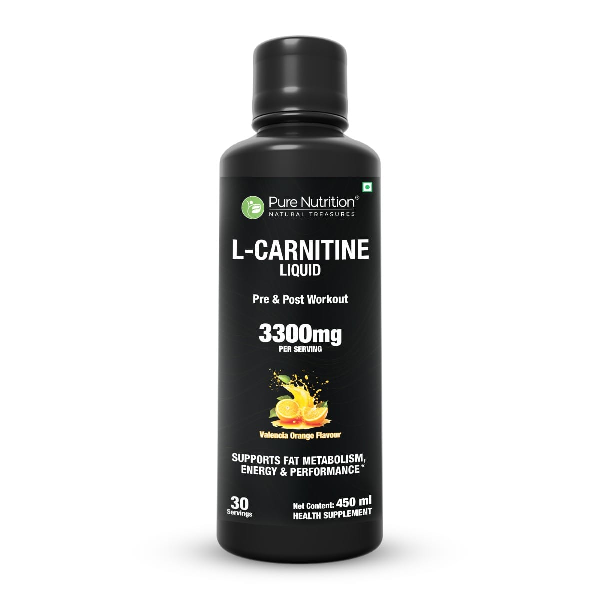 Pure Nutrition L-Carnitine Liquid 3300mg – 450ml | Valencia Orange Flavour | Pre & Post Workout Supplement for Men & Women | Supports Fat Metabolism, Energy & Performance | Sugar-Free-picture-13