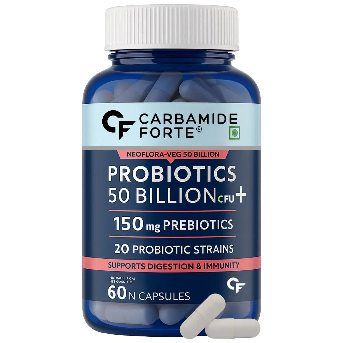 Carbamide Forte Probiotics 50 Billion 60 Capsules