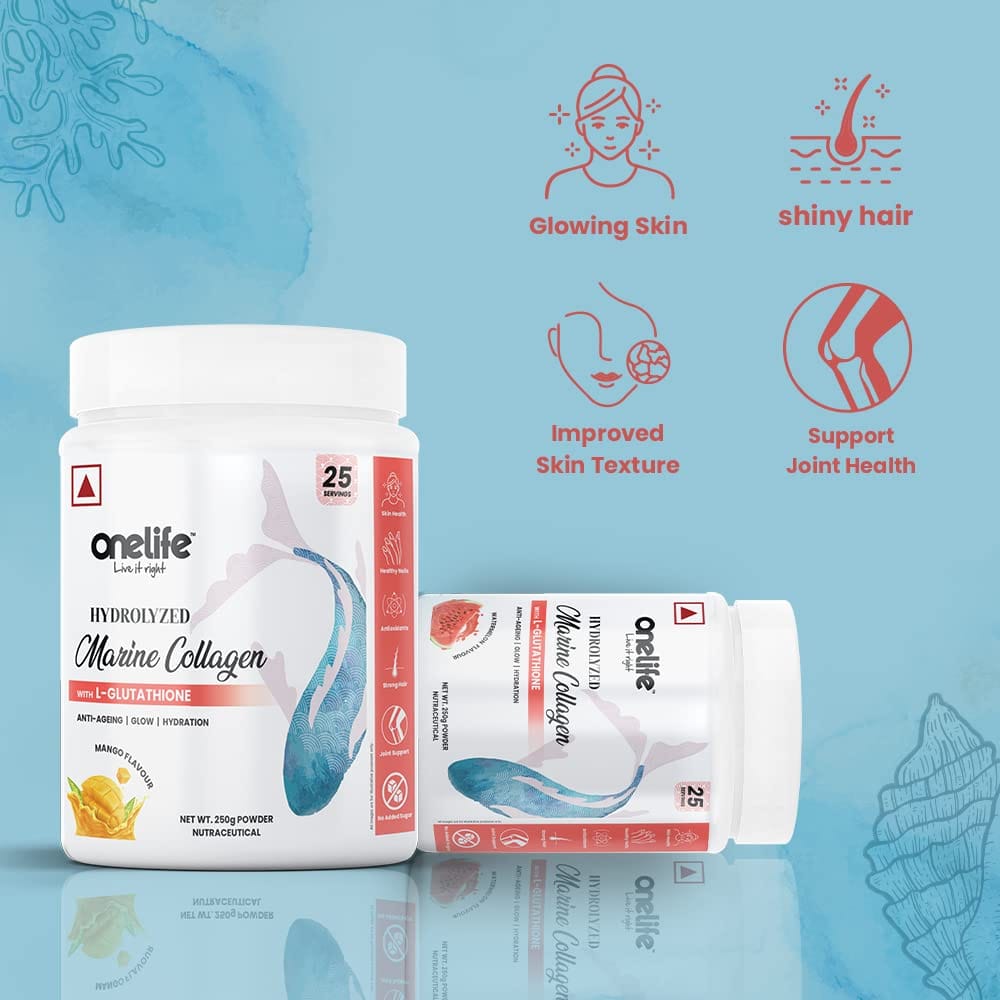 onelife glutathione Hydrolyzed Marine Collagen Powder Skin & Joint Health, 250g Mango Flavor, Hydrolyzed Marine Collagen + L-Glutathione, Bio-Available with Antioxidants & Vitamins, GMO Free, Gluten Free NAC Supplement 600 mg, CIVIC LOTION Colleen Rothschild Beauty Product:Retinol Supreme Eye Serum