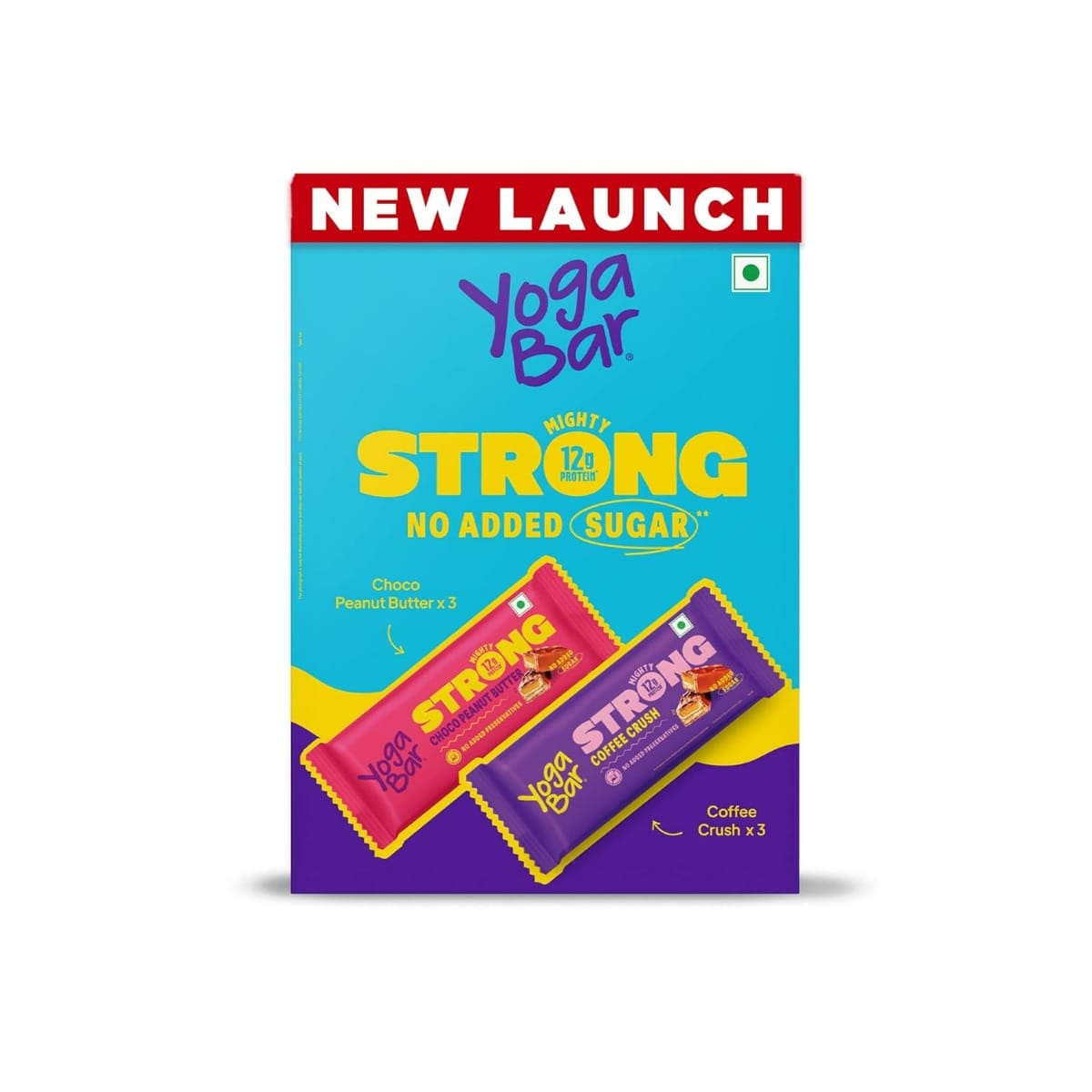 Yogabar Strong 12g Protein Bar Variety Pack |3 x Choco Peanut Butter Bars, 3 x Coffee Rush Bars|Protein Blend Whey Protein Concentrate, Isolate, Peanuts & Soy | Healthy Protein Snacks-image-37