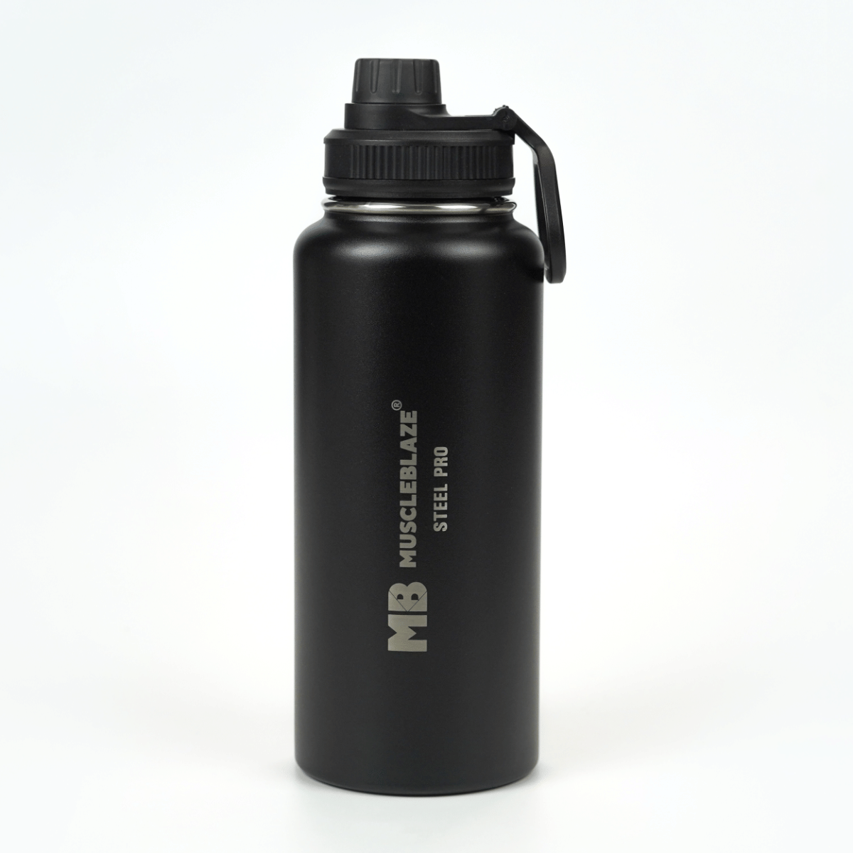 MuscleBlaze Stainless Steel Vacuum Insulated Water Bottle (Black, 1L)-picture-12