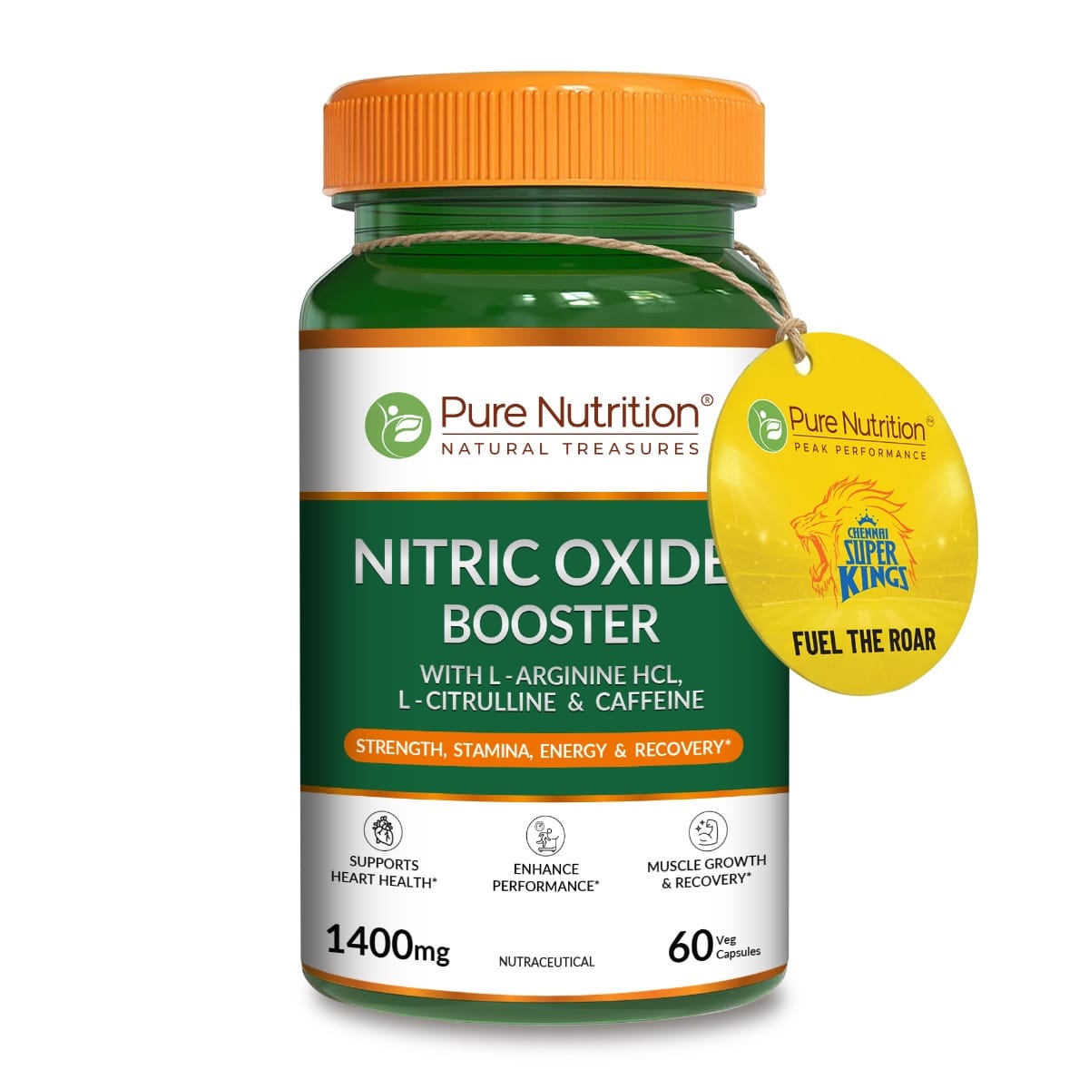 Pure Nutrition Nitric Oxide Booster 1400mg, 60 Veg Capsules | With L-Arginine, L Citrulline & Caffeine For Muscle Growth Recovery, Immune Booster & Energy Management-picture-25