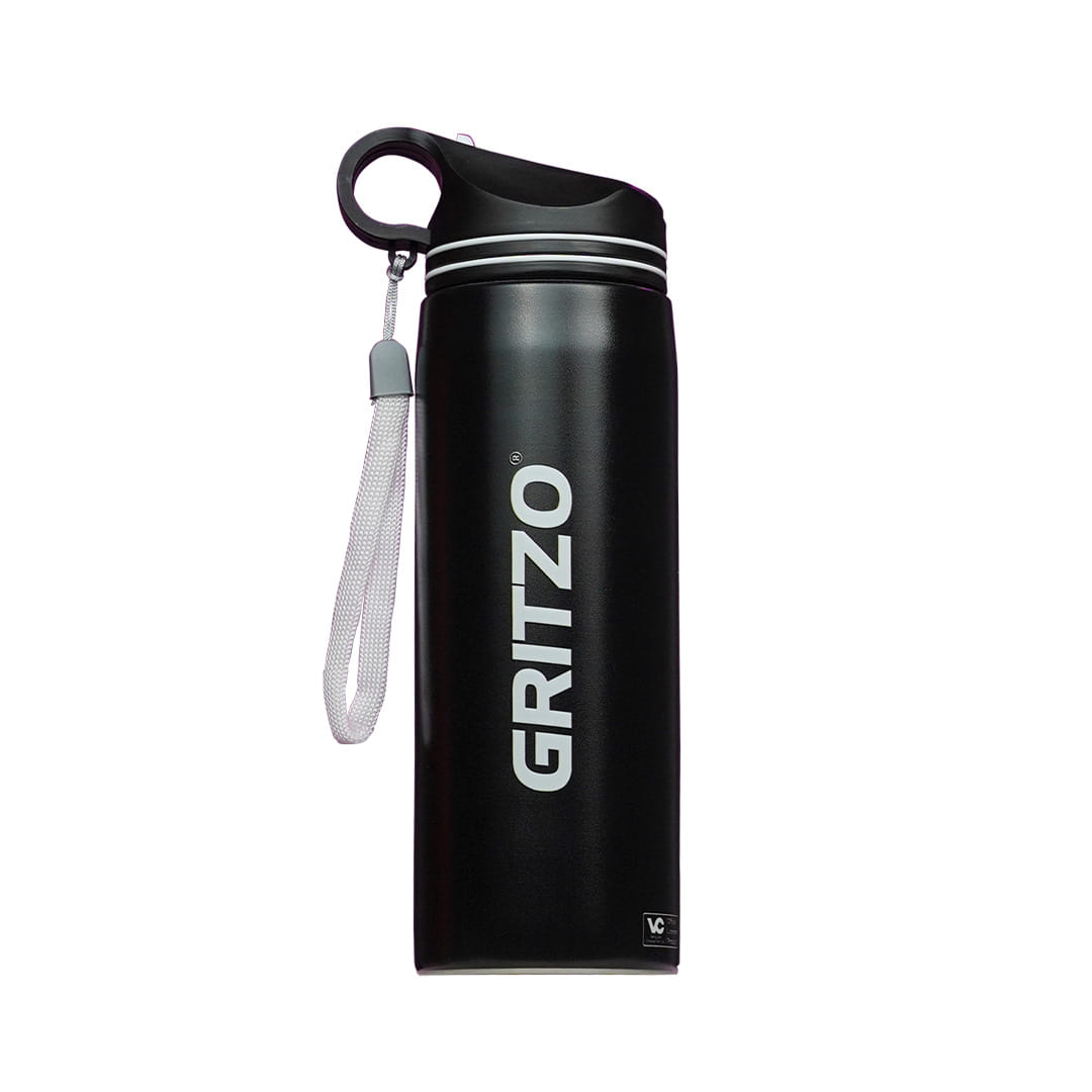 Gritzo Black Panther Sipper Bottle (Black, 700ml) | BPA Free, Leak-Proof-picture-2
