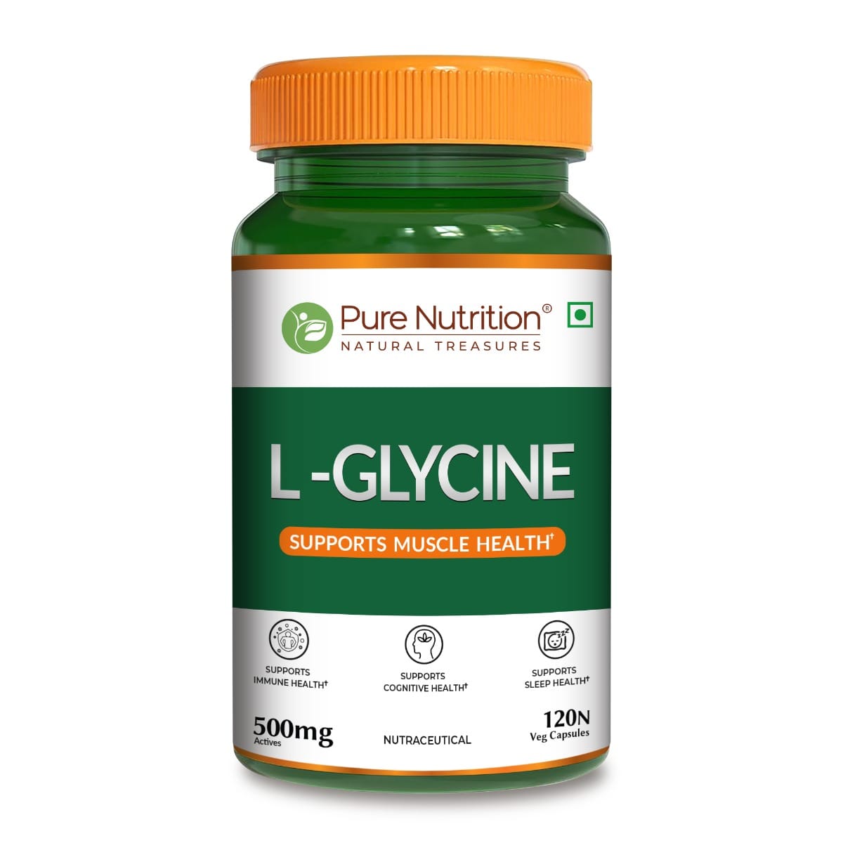 Pure Nutrition L Glycine Supplement (500mg) 120 veg Capsules | Supports Muscle Health, Brain & Sleep Health | Support Strong Immune System & Cellular Health-image-28