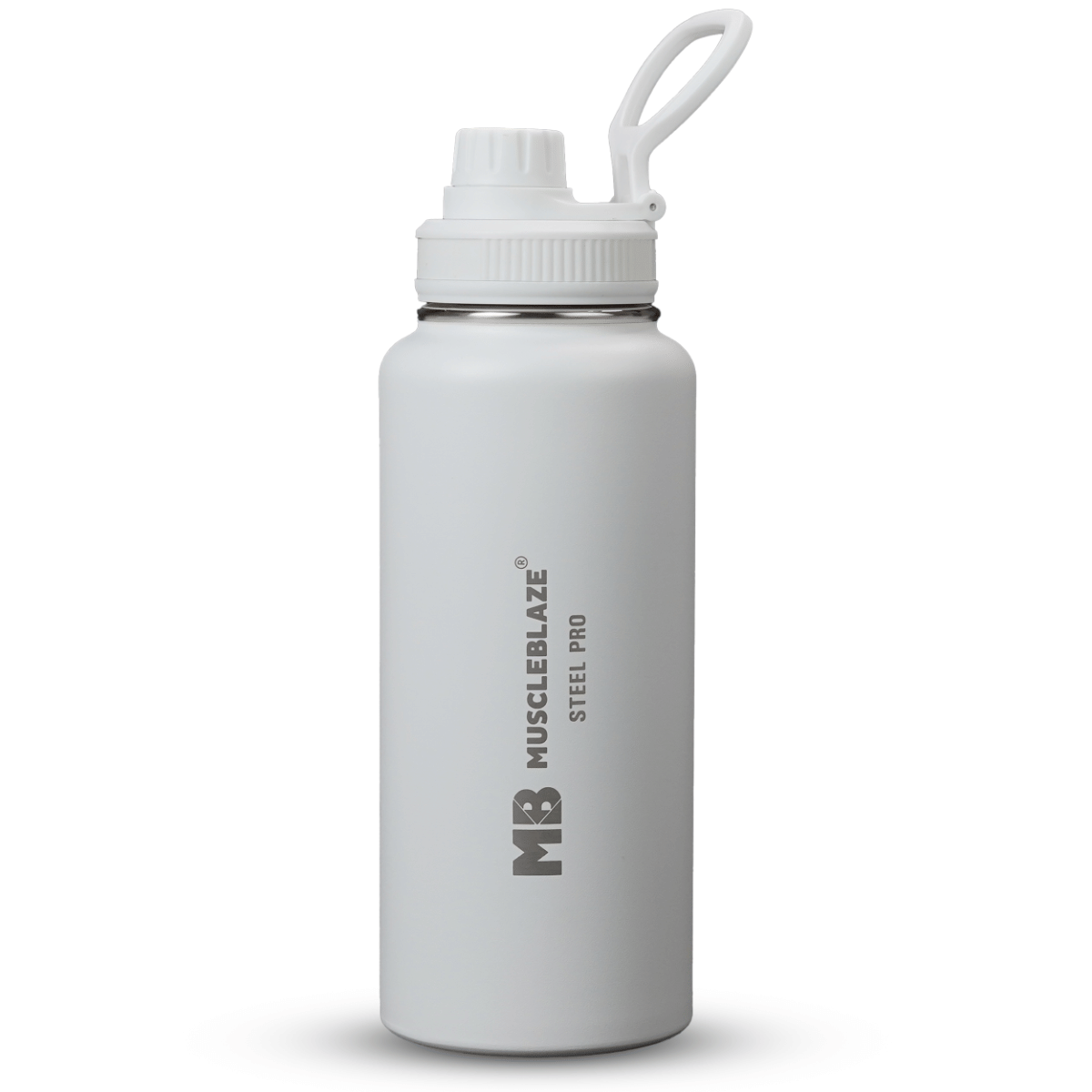 MuscleBlaze Stainless Steel Vacuum Insulated Water Bottle (White, 1L)-picture-10