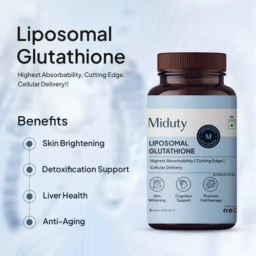 liposomal glutathione and weight loss Miduty Liposomal Glutathione 40% Anti Aging Skin Brightening 8x Absorption 30 capsule