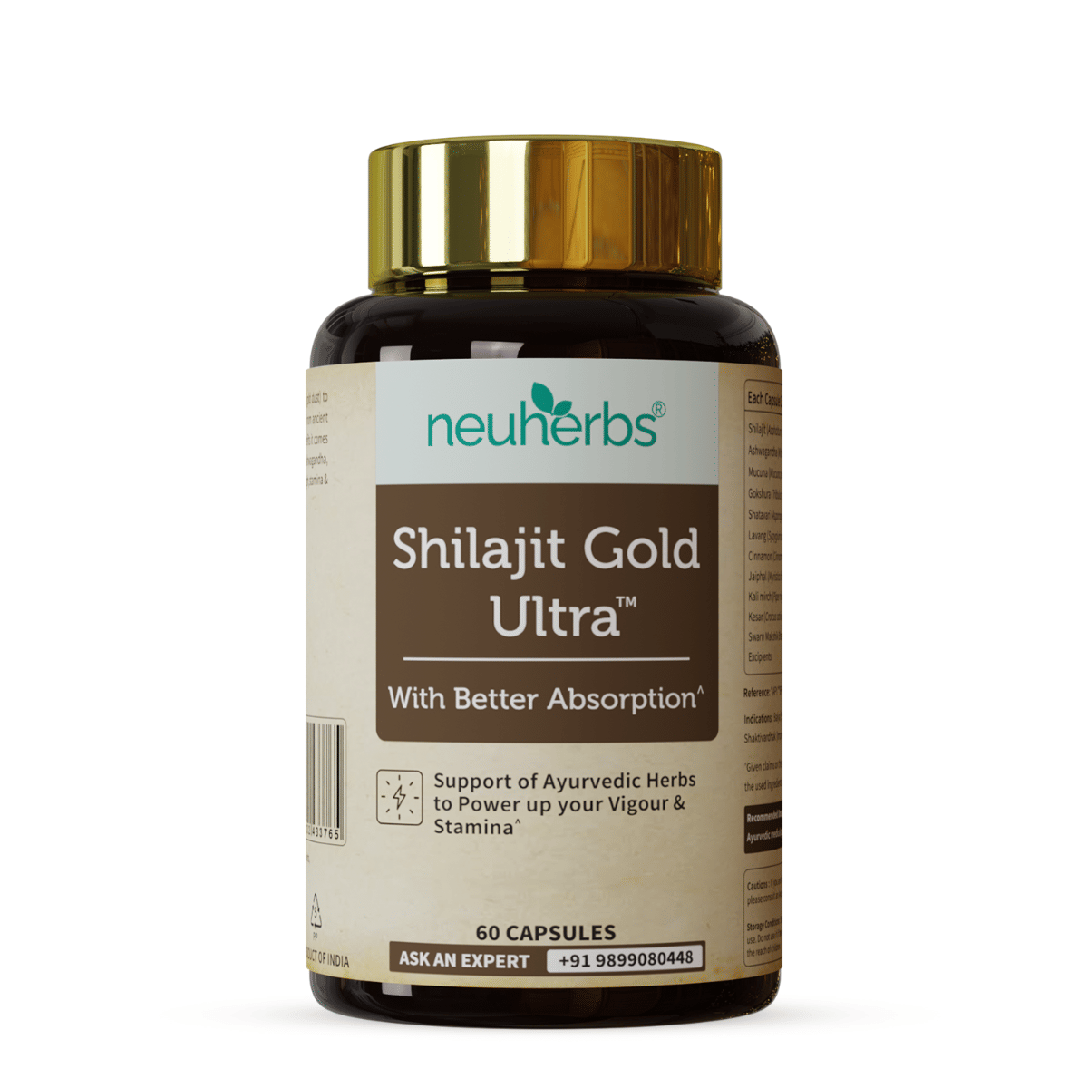 Neuherbs Shilajit Gold Ultra - 60 Capsules | Boost Energy, Stamina & Strength-picture-11