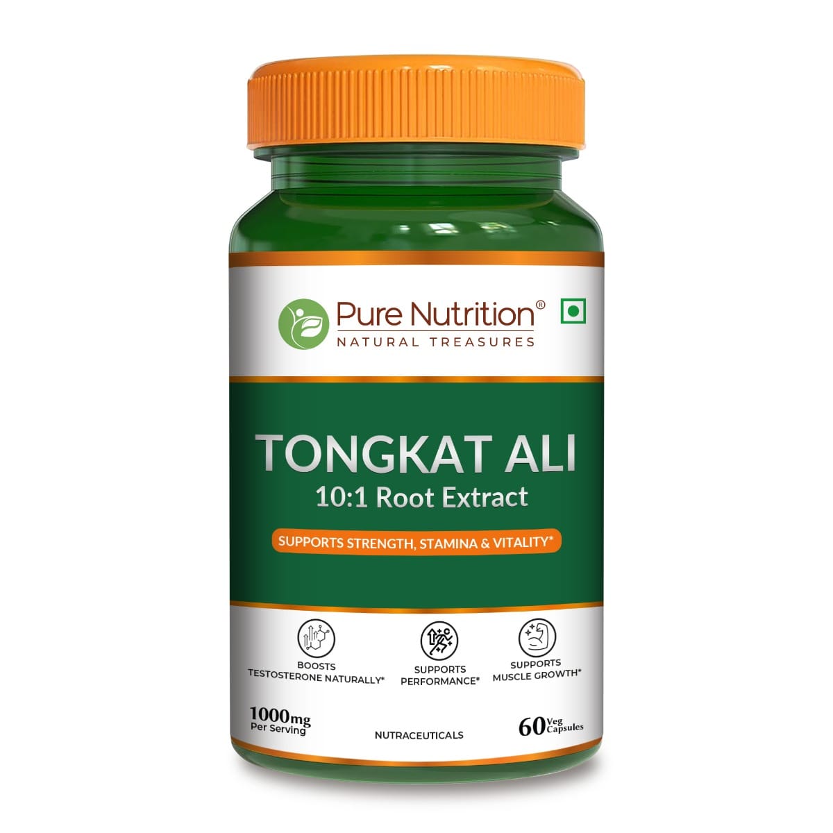 Pure Nutrition Organic Tongkat Ali 1000mg | 60 Veg Capsules | Supports Male Wellness | Boosts Energy, Immunity & Stamina | Enhances Stress Tolerance | Natural Herbal Supplement | Gluten-Free-picture-13