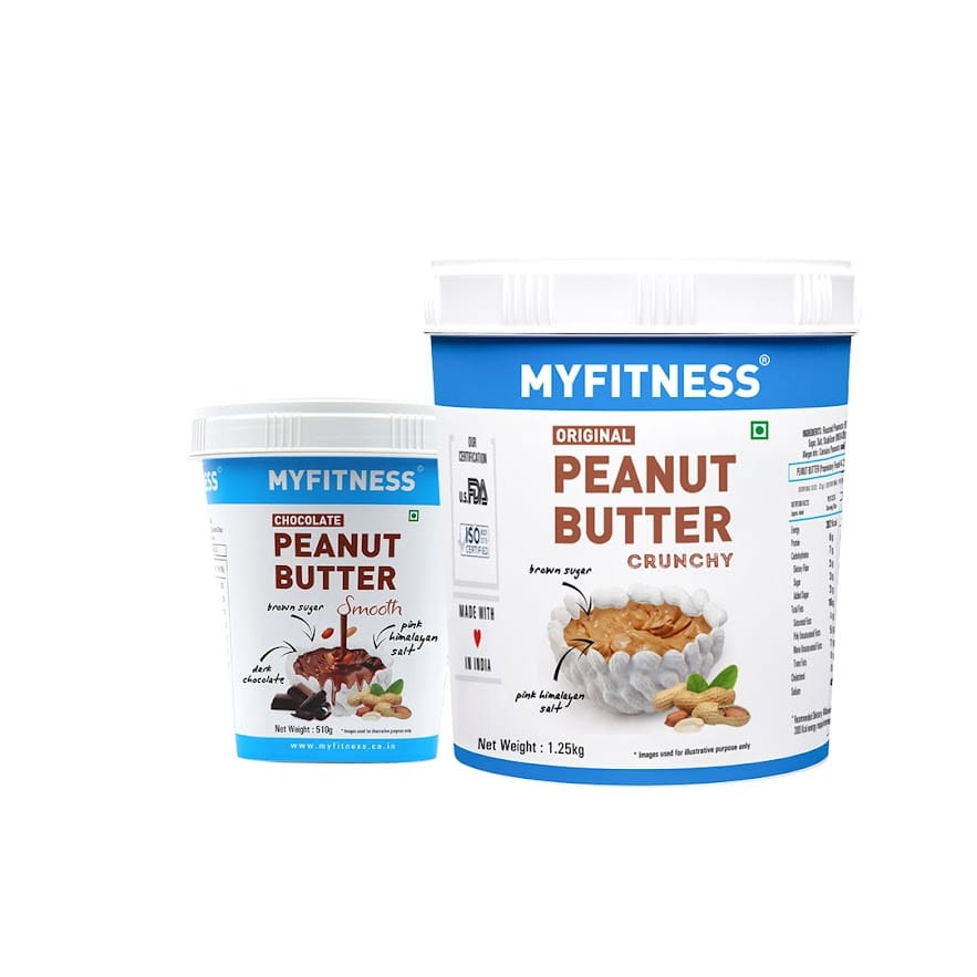 MYFITNESS Chocolate Peanut Butter Smooth 510g & Original Peanut Butter Crunchy 1250g | 22g Protein | Tasty & Healthy Nut Butter Spread | Vegan | Dark Chocolate Smooth Peanut Butter | Zero Trans Fat-image-40